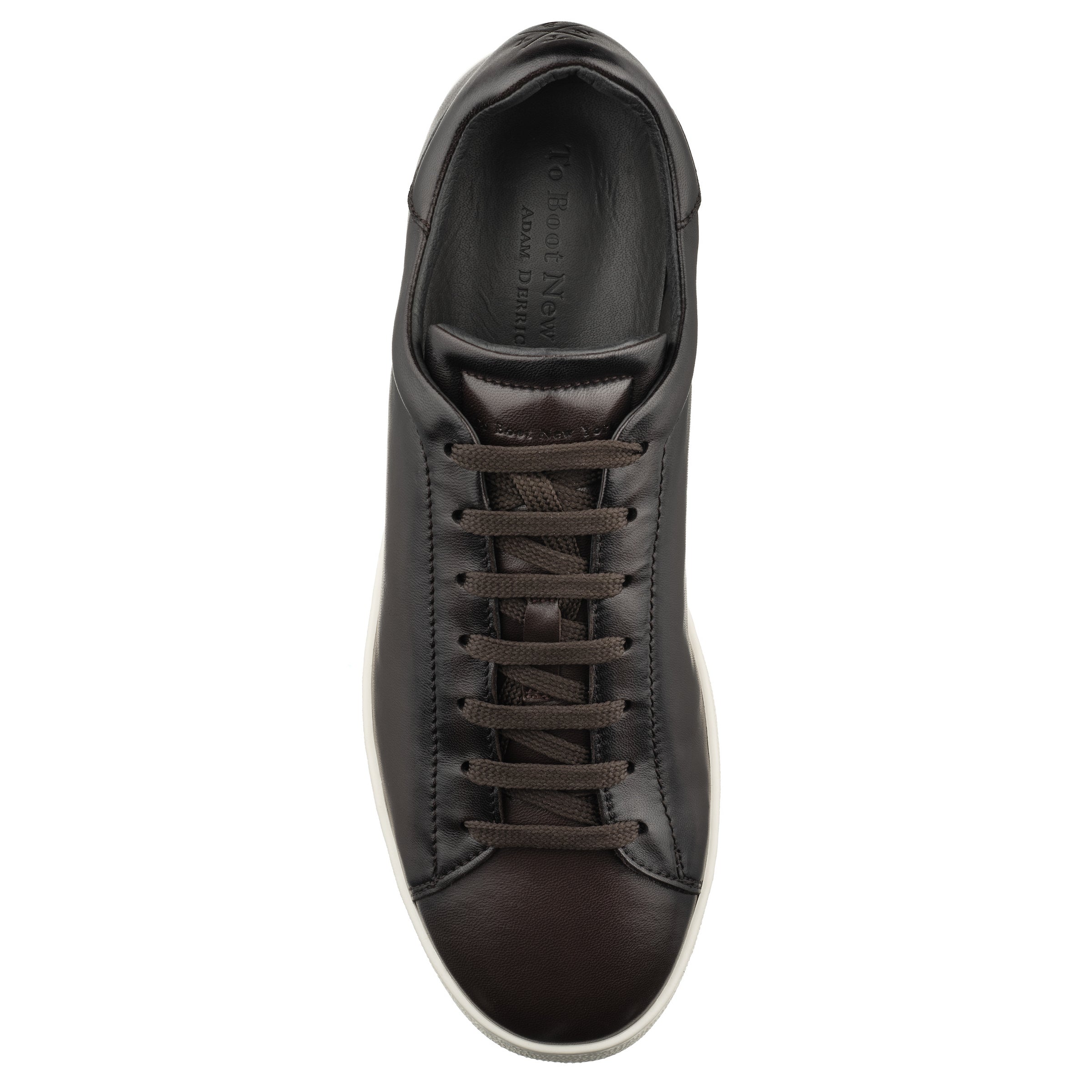 Randolph Coffee Bean Nappa Soft Calf Leather Sneaker