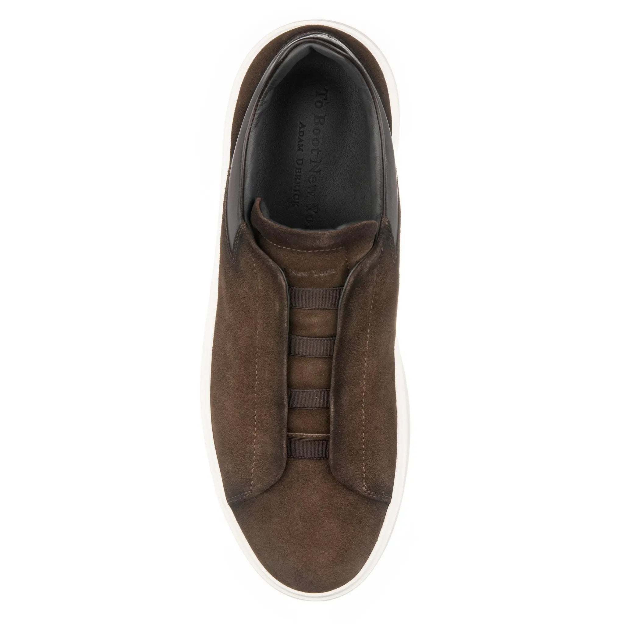 Campion Brown Suede Elastic Slip-On Sneaker by To Boot New York