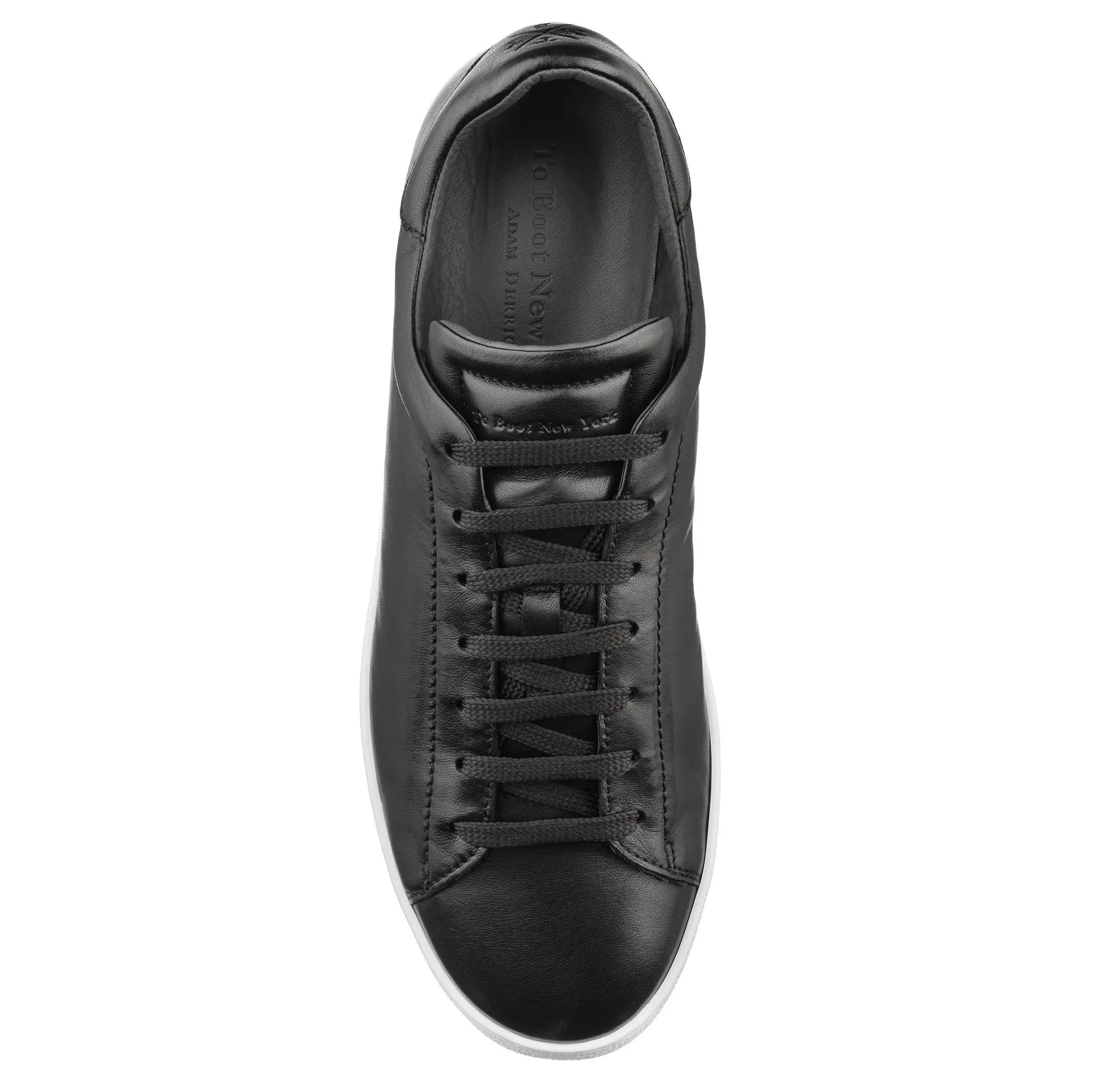 Randolph Black Nappa Soft Calf Leather Sneaker by To Boot New York
