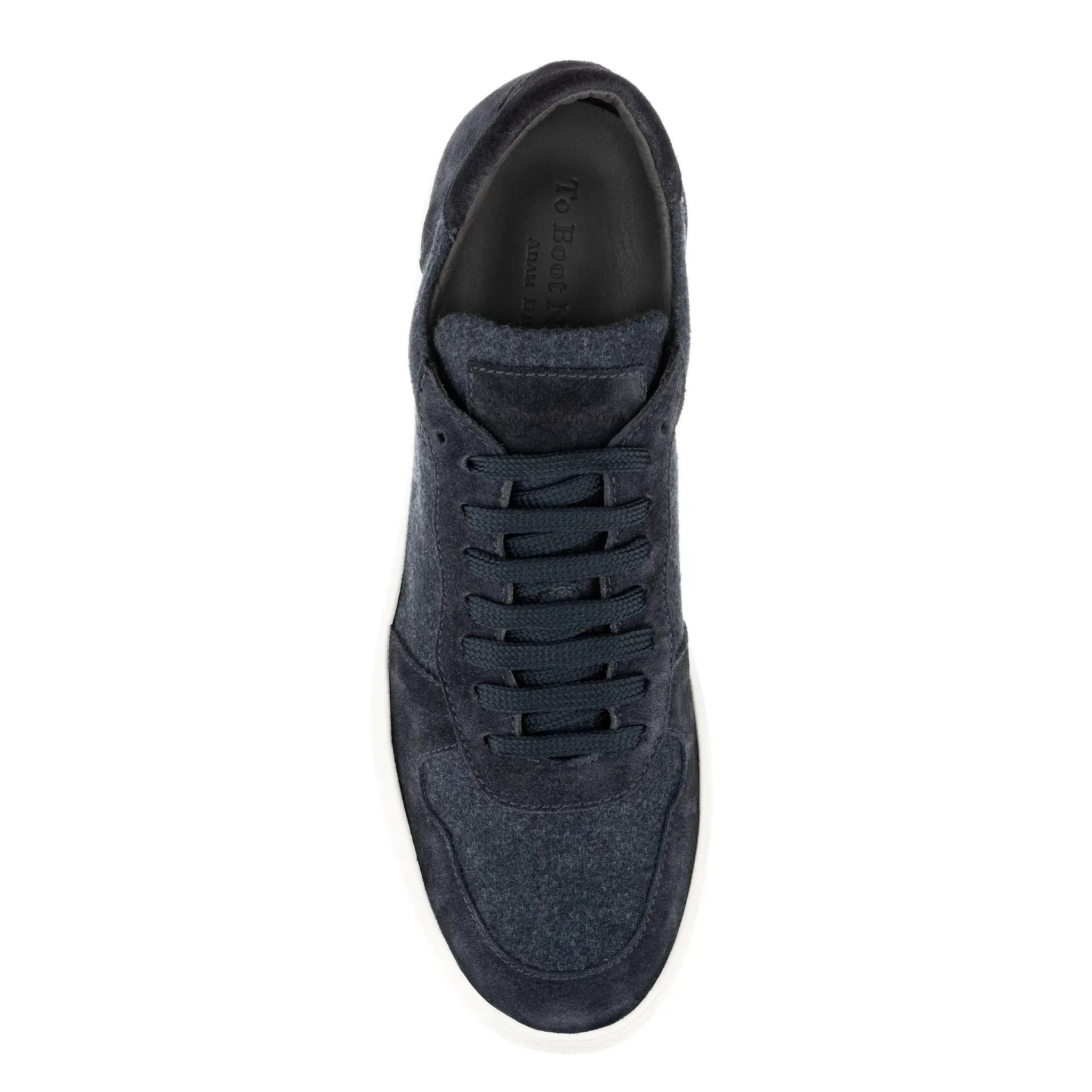 Whitworth Blue Cashwool Court Sneaker by To Boot New York