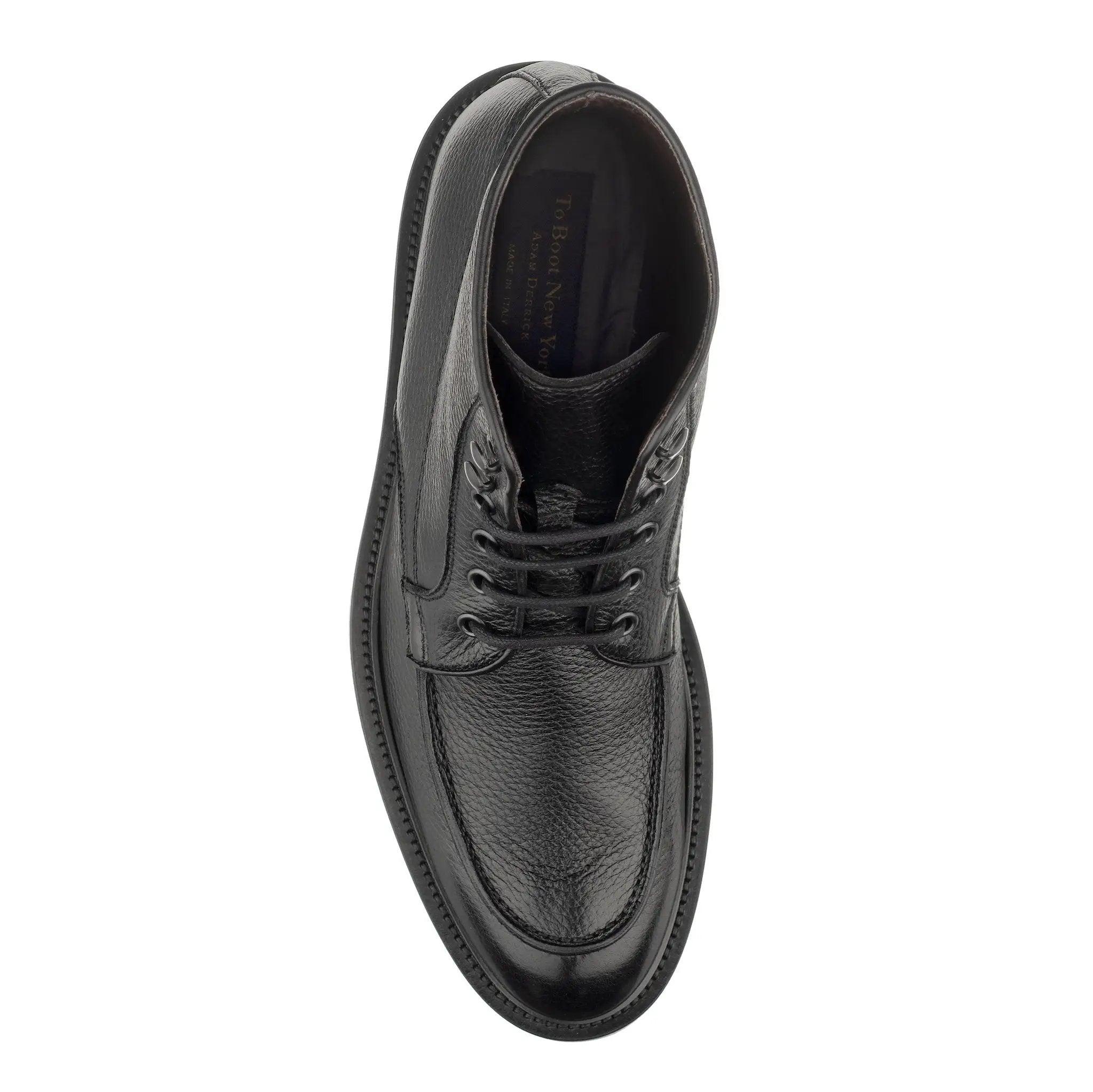 Freddie Black Deerskin Apron Toe Lace Boot by To Boot New York