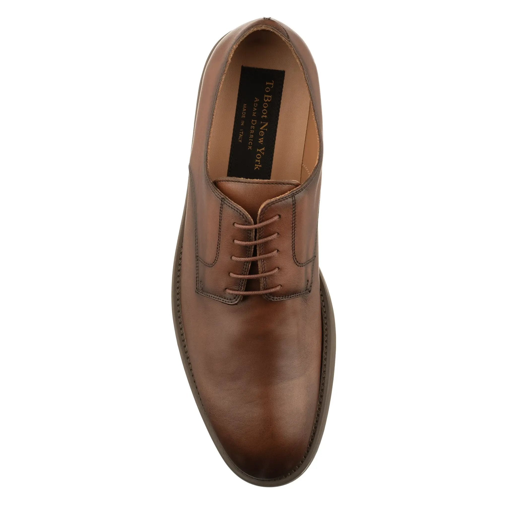Dustin Brown Leather Plain Toe Lace-Up Oxford by To Boot New York