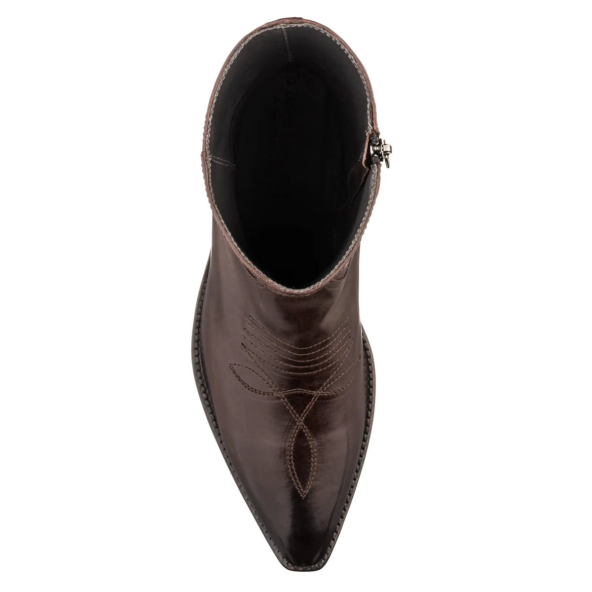 Deacon Dark Brown Calf Leather Western Boot by To Boot New York