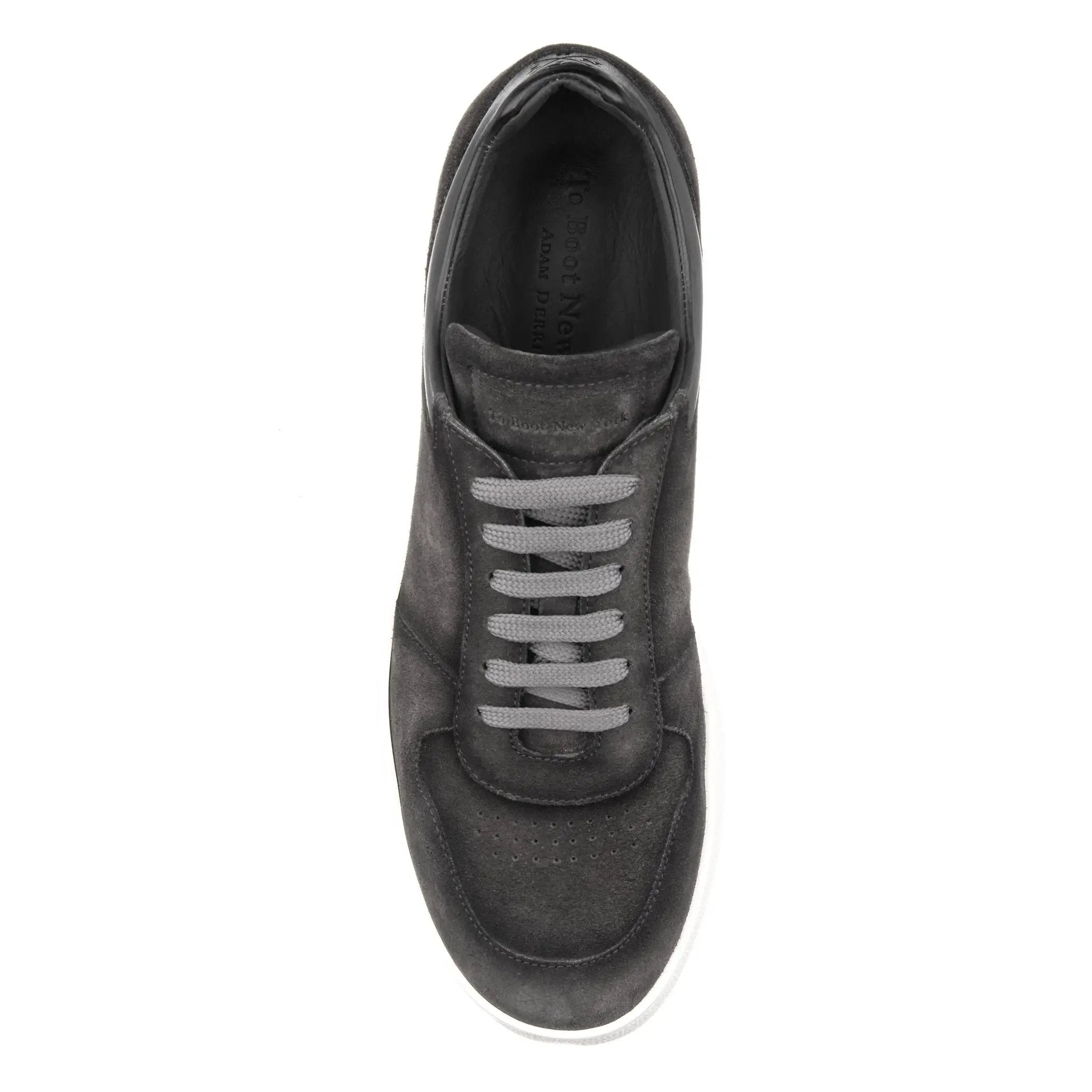 Callum Grey Aero Suede Court Sneaker by To Boot New York