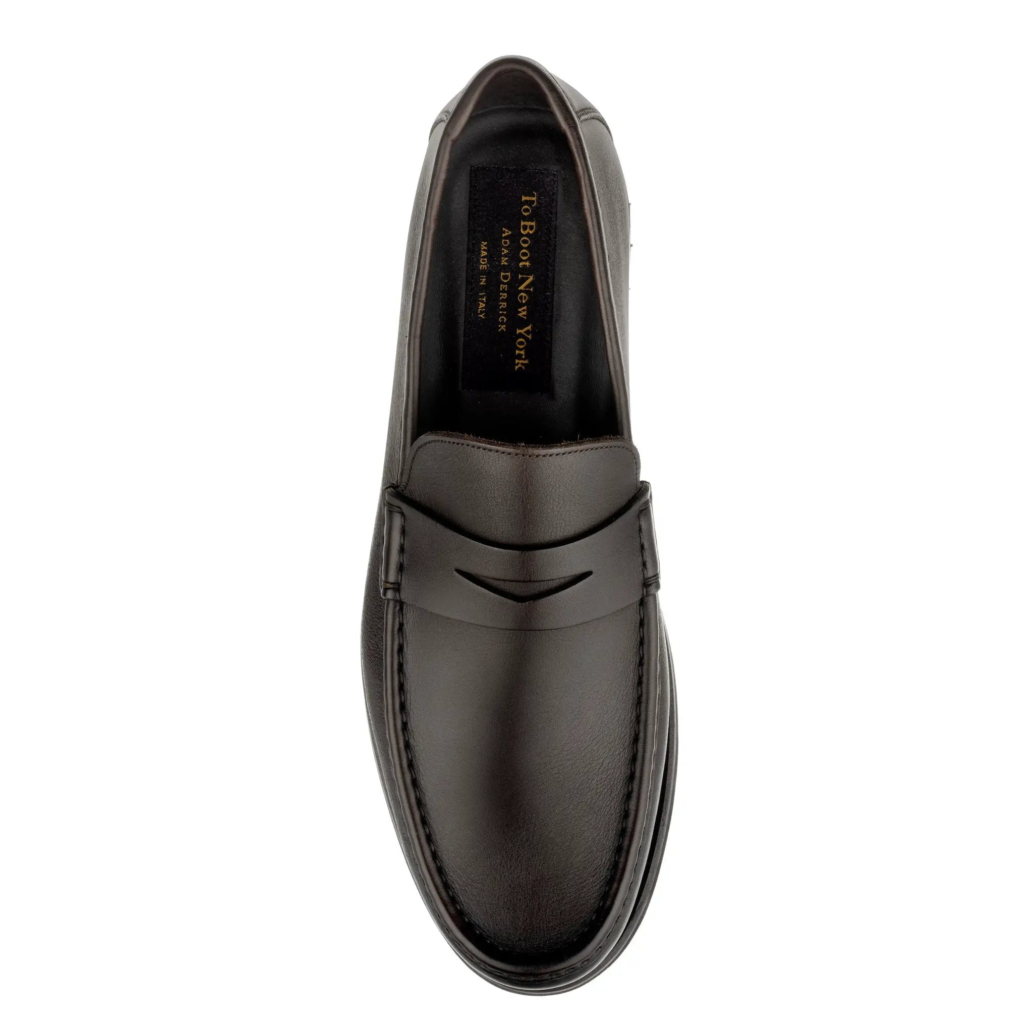Belfast Dark Brown Calf Penny Loafer by To Boot New York