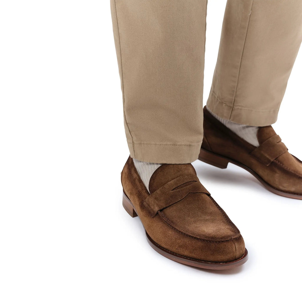 Atlantis Brown Box Suede Penny Loafer by To Boot New York