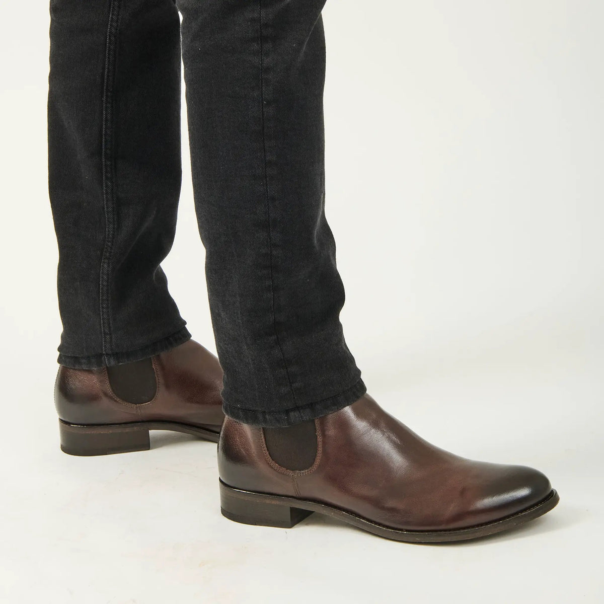 mens dress boots dark brown Handmade Brown Leather Boots main image 1
