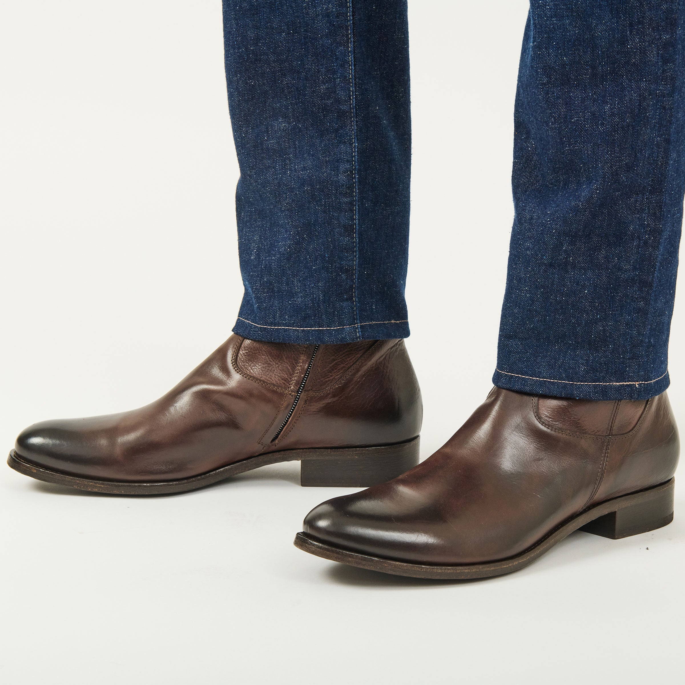 Belvedere Dark Brown Zip Boot