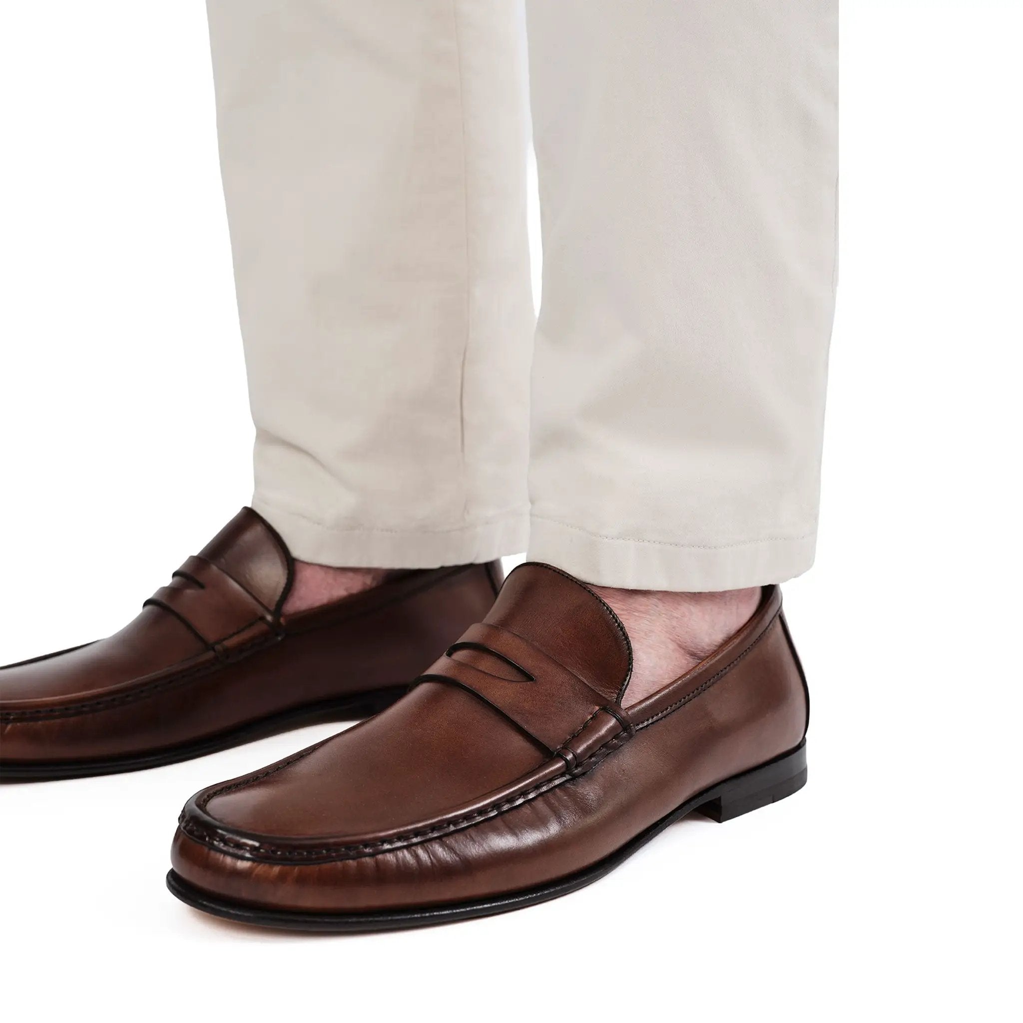 Clapton Burnished Brown Calf Penny Loafer by To Boot New York