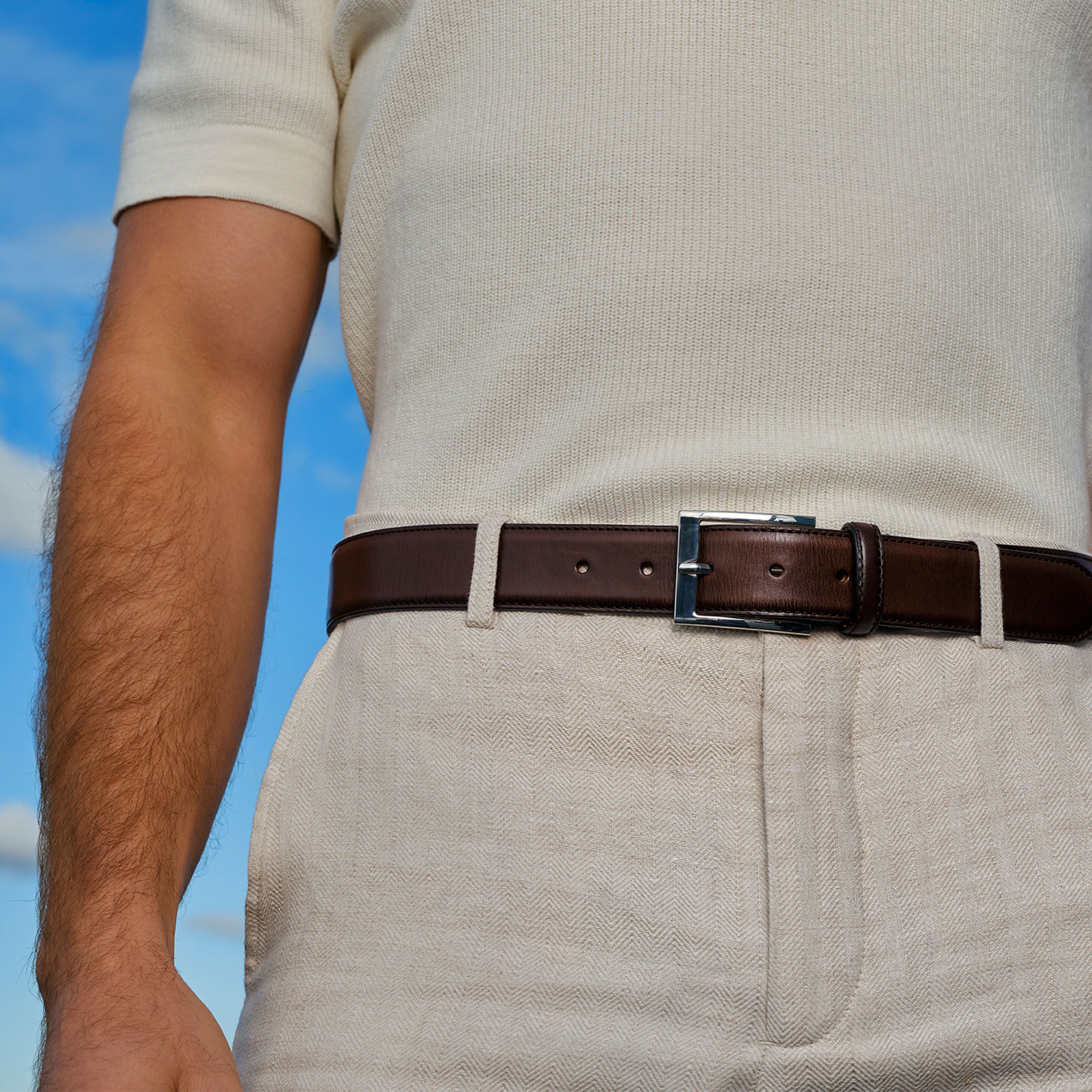 Dark Brown Calf Belt