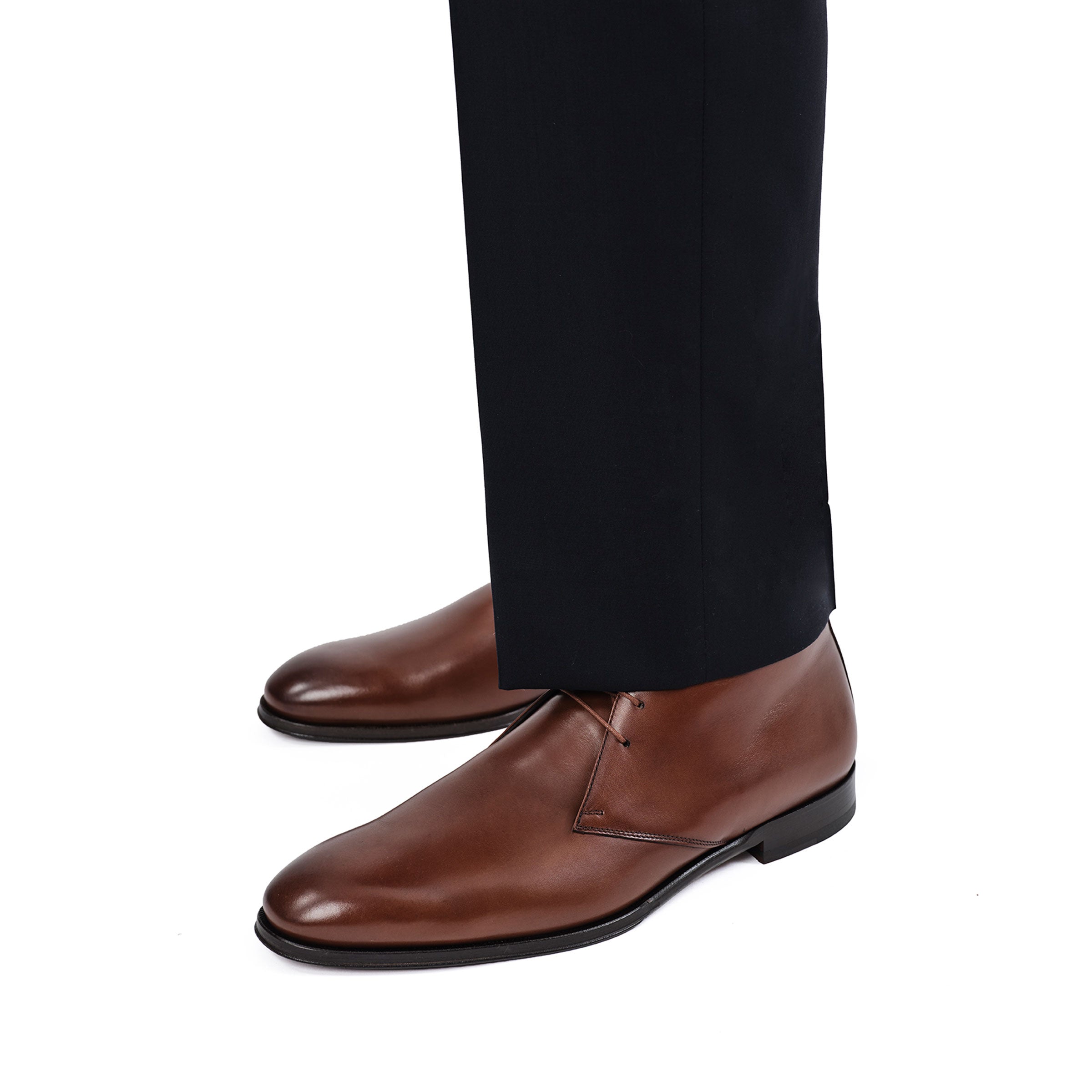 Leigh Burnished Brown Calf Chukka Boot