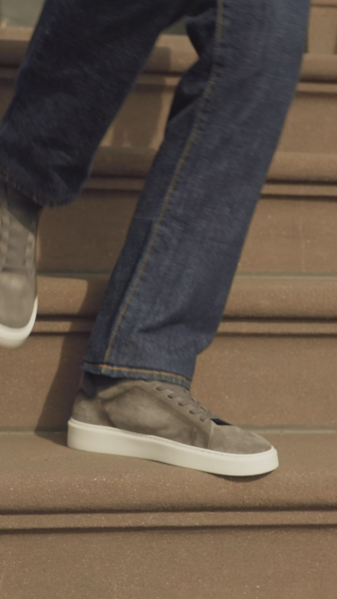 James Grey Aero Suede Stretch Lace Luxury Low-Top Sneaker