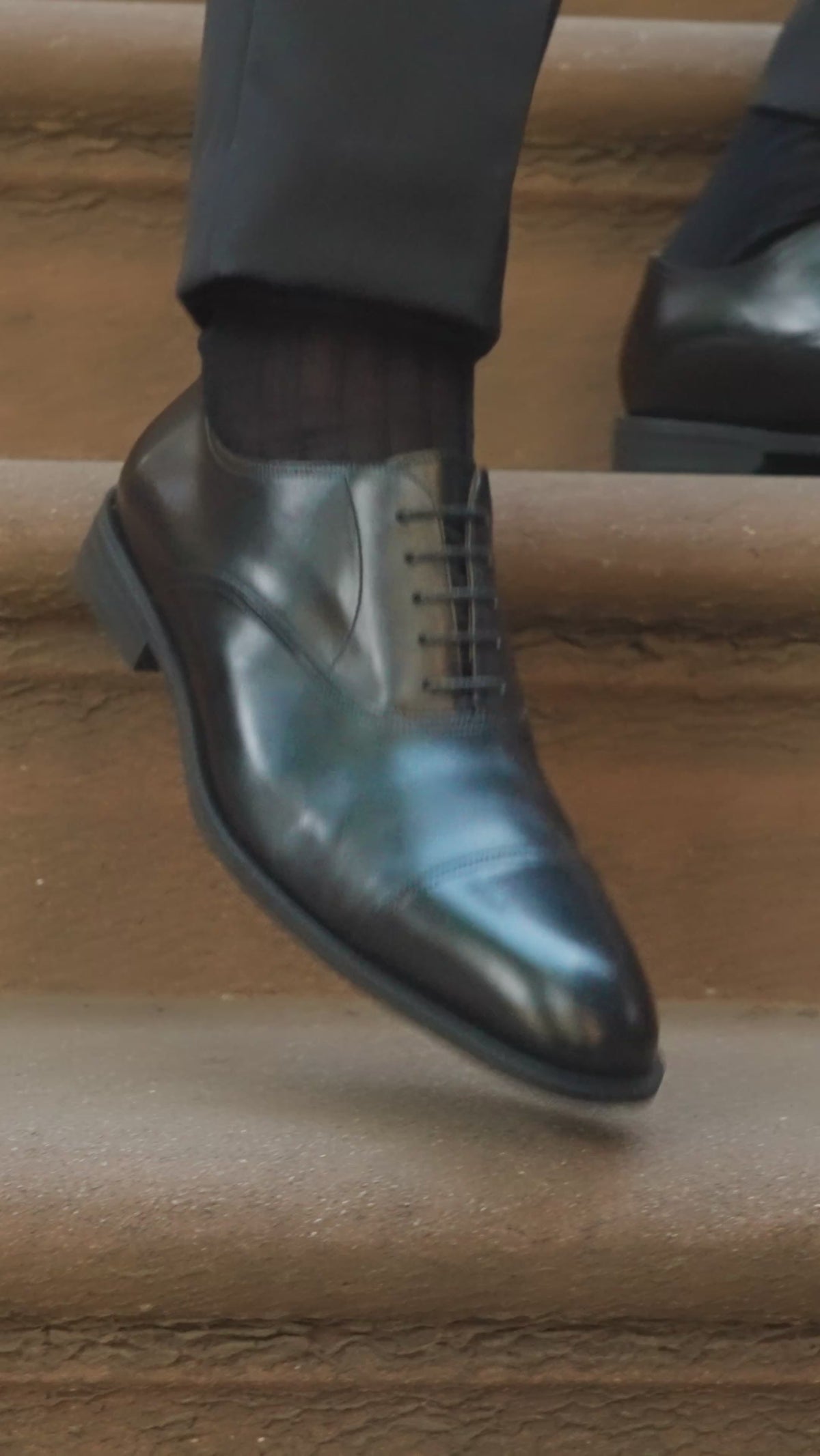 Dale Black Calf Leather Cap Toe Oxford