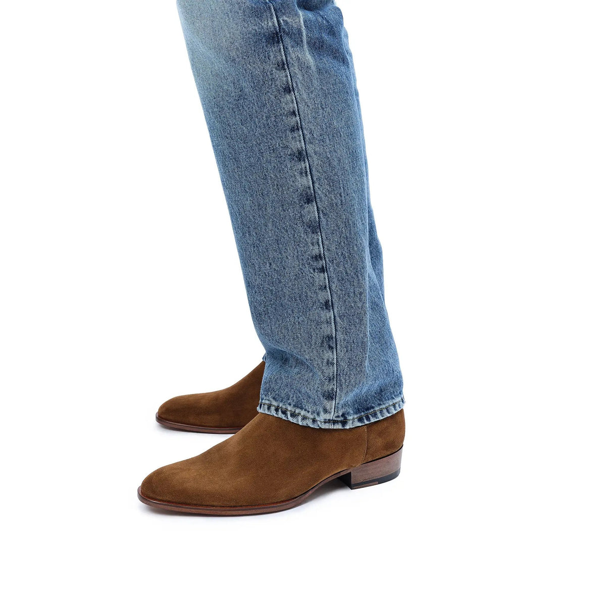 Shawn Mid Brown Suede Chelsea Boot by To Boot New York