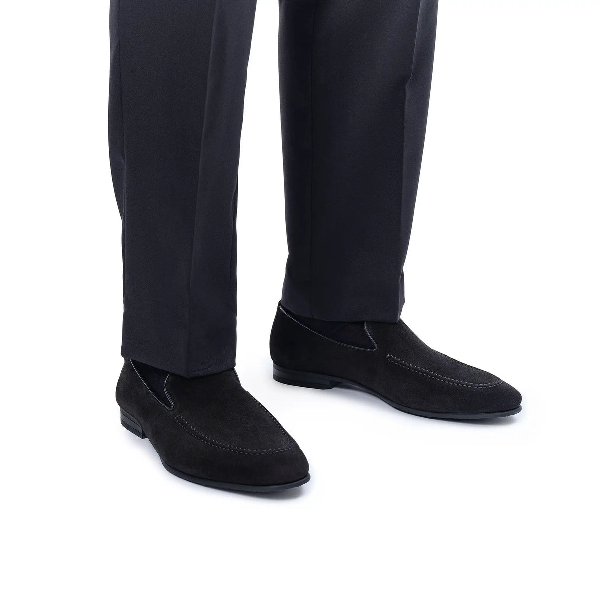 Sonoma Black Suede Slip-On Loafer by To Boot New York