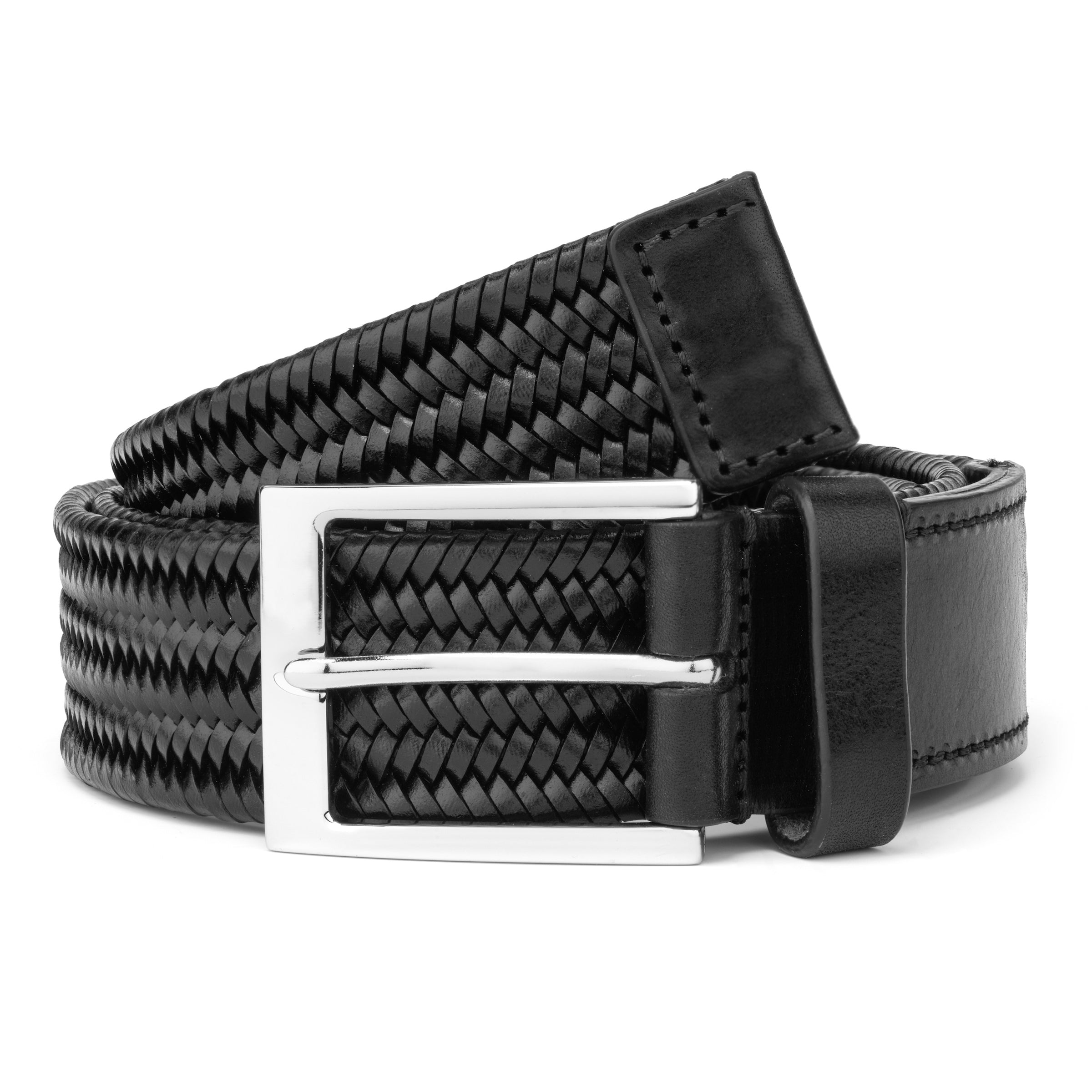 Black Stretch Woven Belt