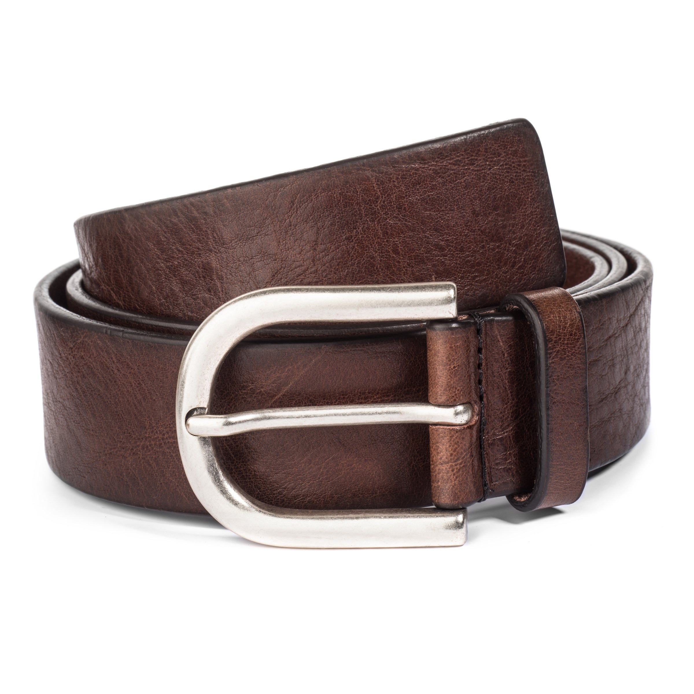 MID BROWN OVAL BUCKLE