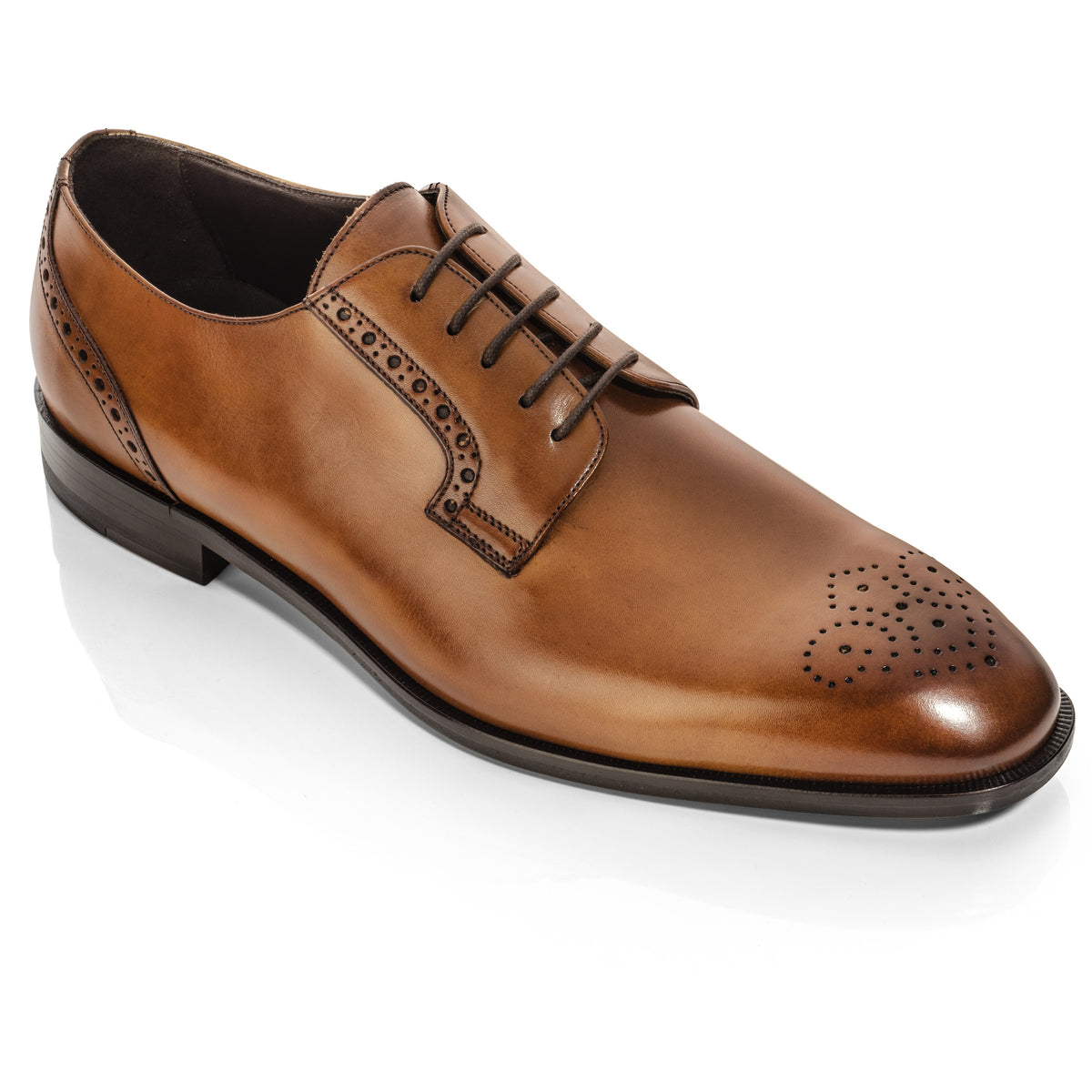 Bartoli - Lt Tan - Leather Dress Shoes Hand Burnish, Shoes