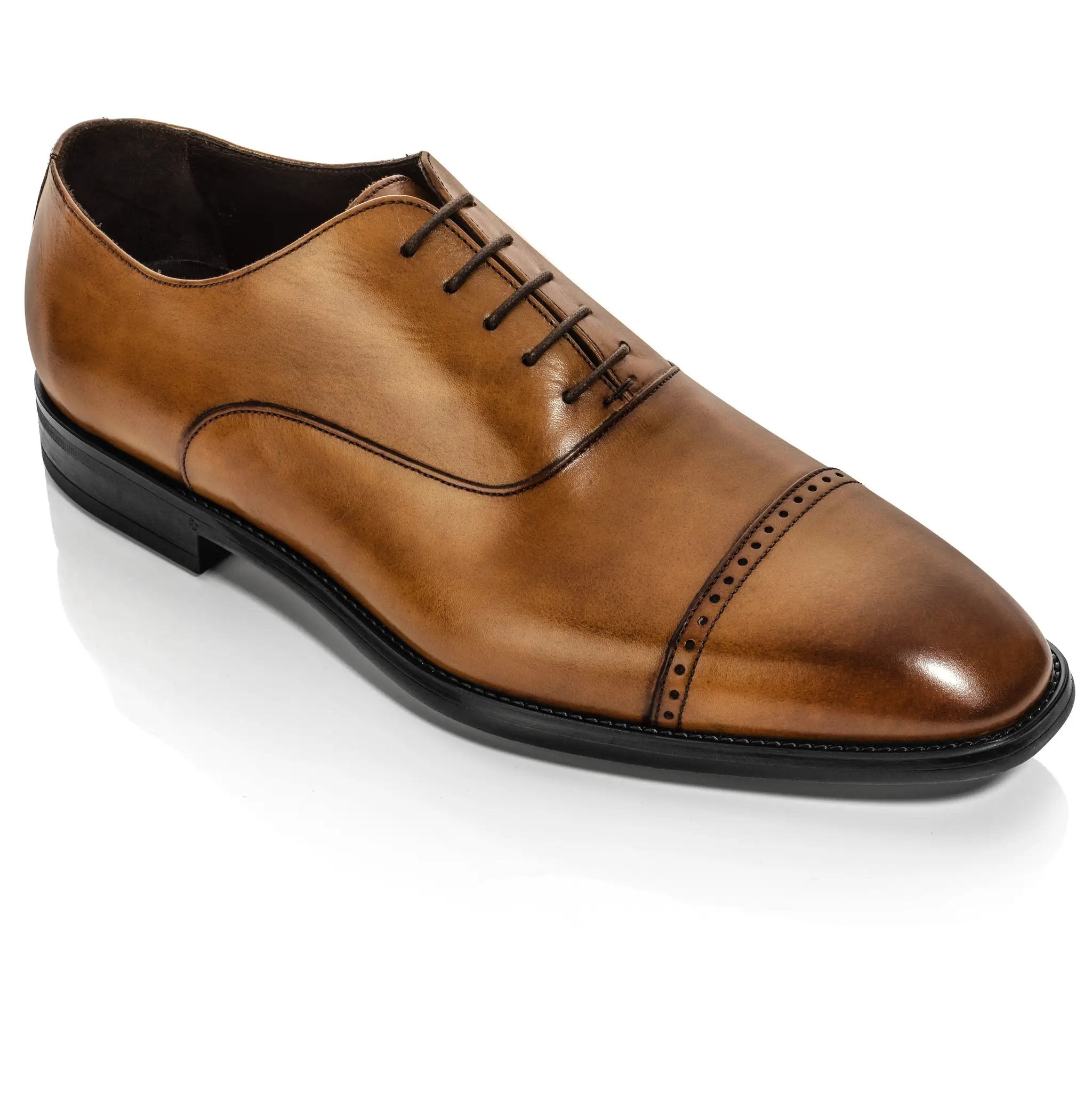 Alessio Burnished Tan Cap Toe Balmoral Oxford by To Boot New York