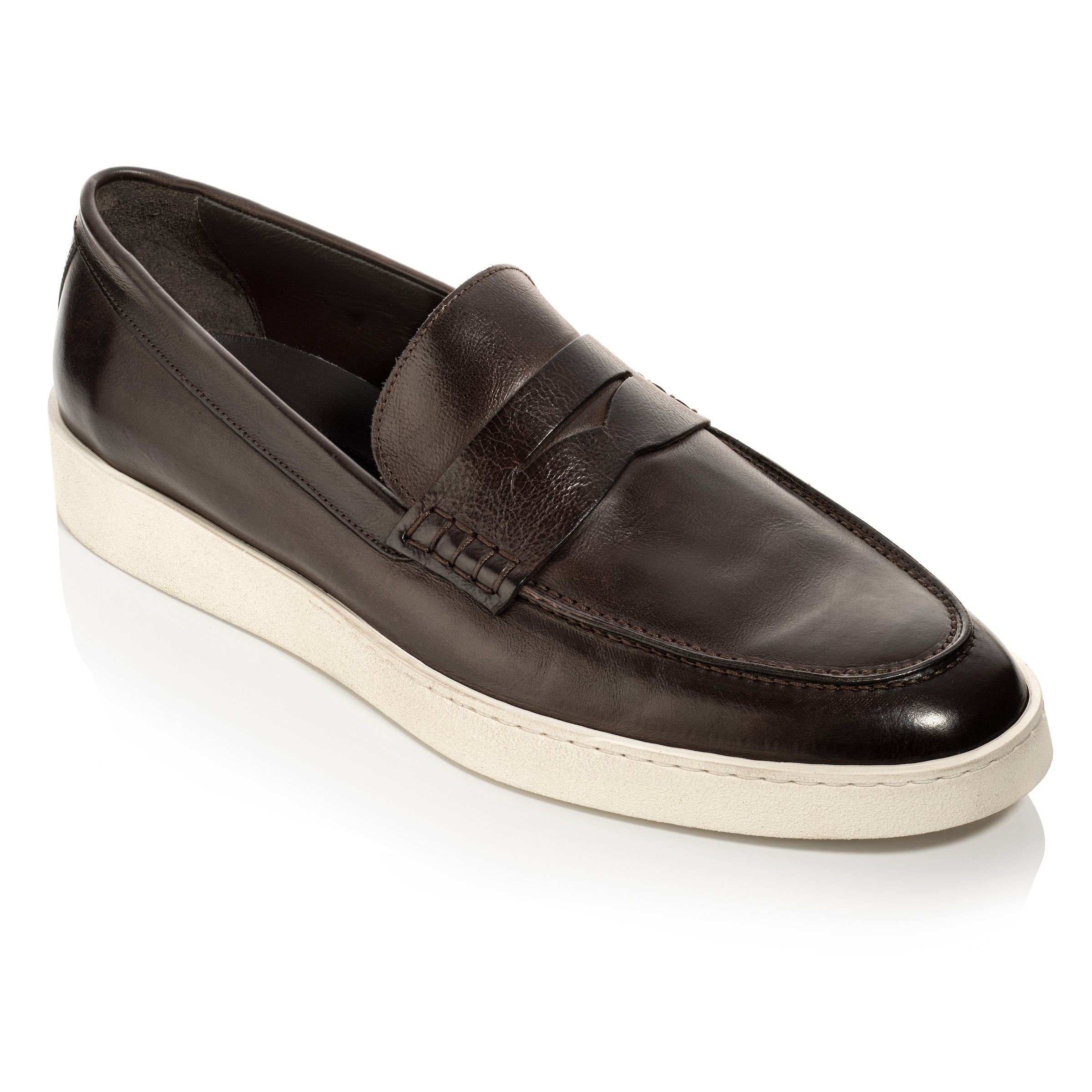 Salina Dark Brown Calf Slip On Sneaker