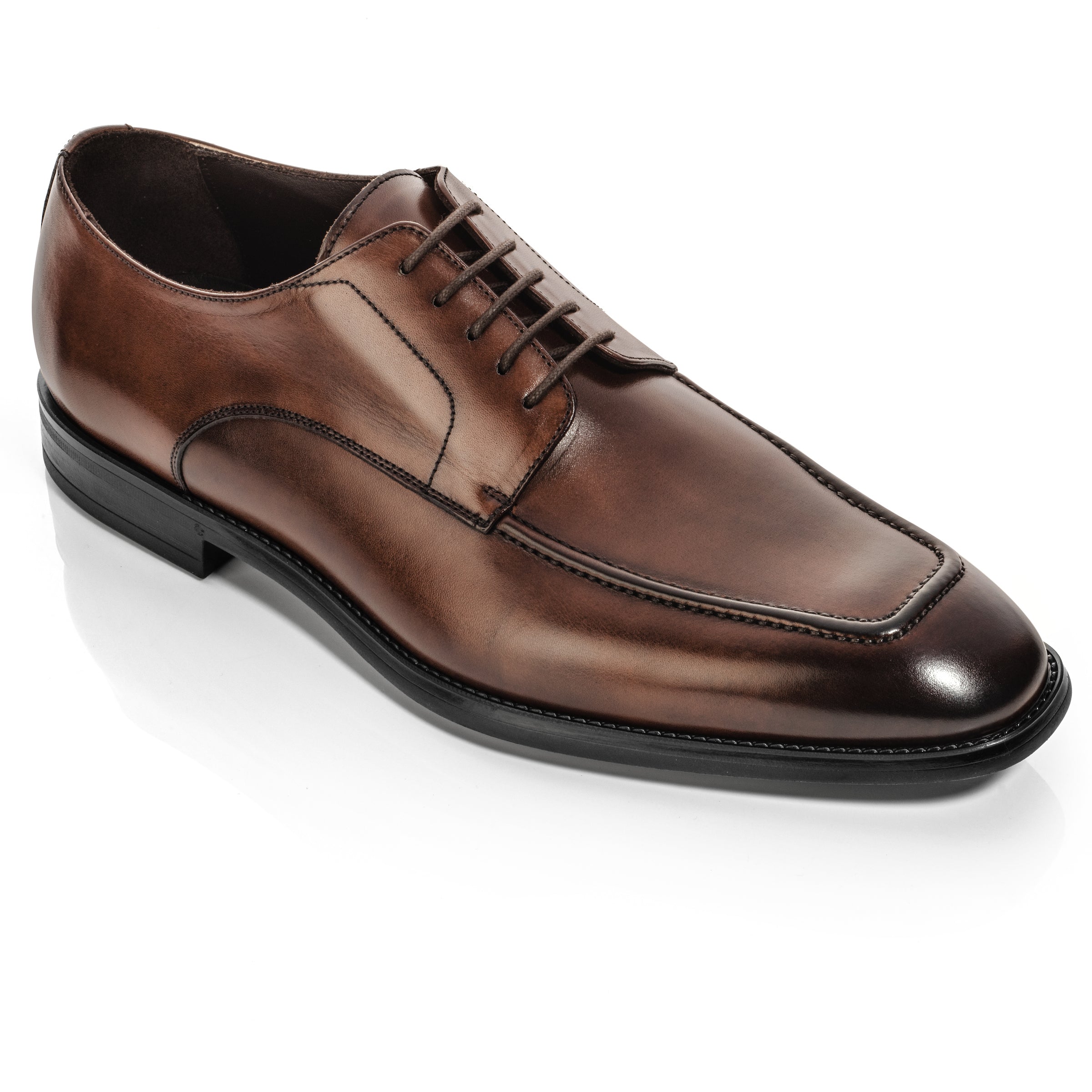 Aldo Burnished Brown Apron Toe Derby