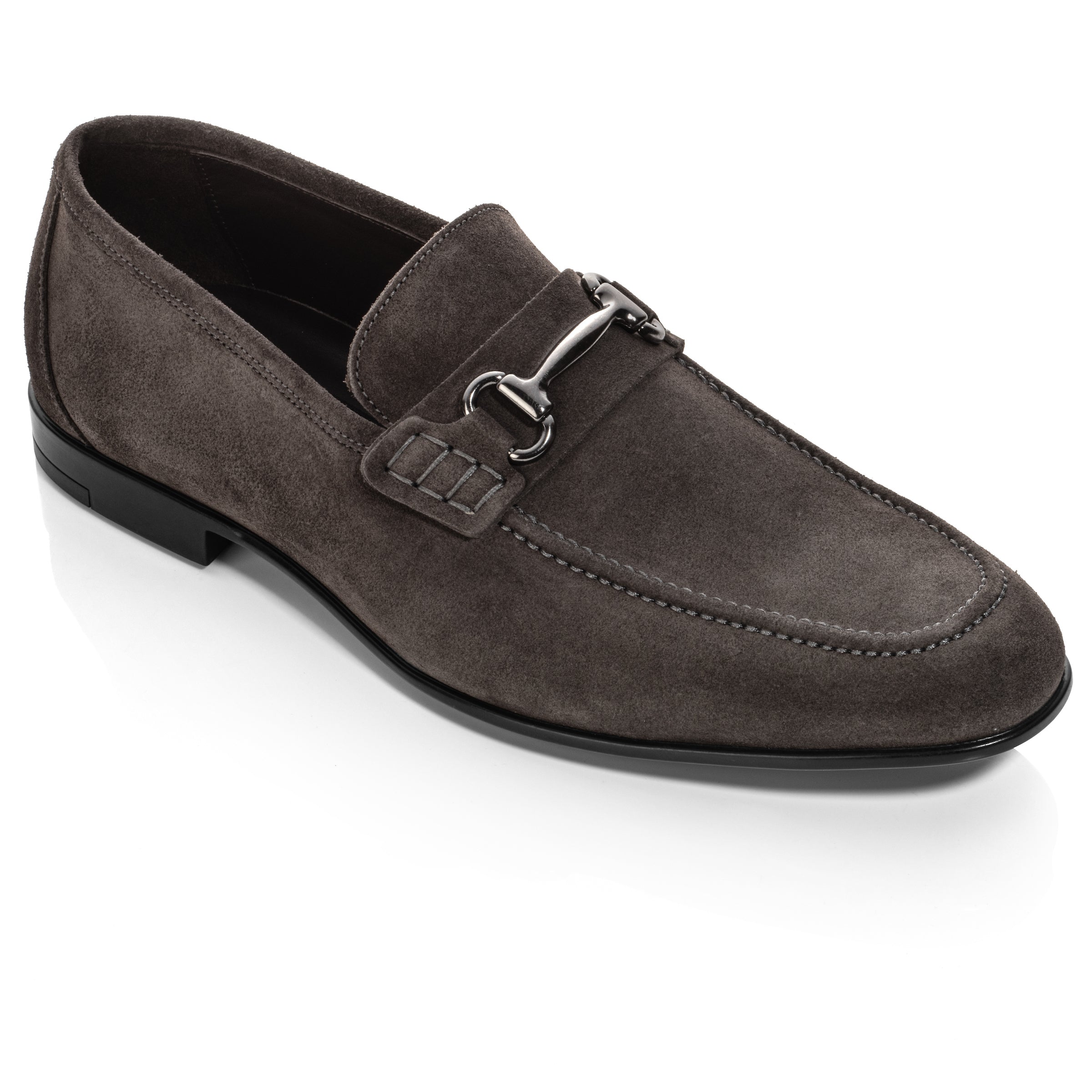 Agostino Grey Suede Bit Loafer