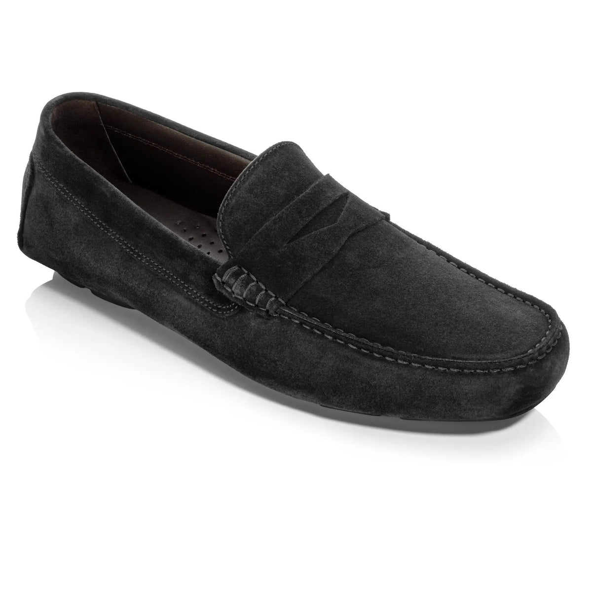 Mitchum Black Calf Suede Men