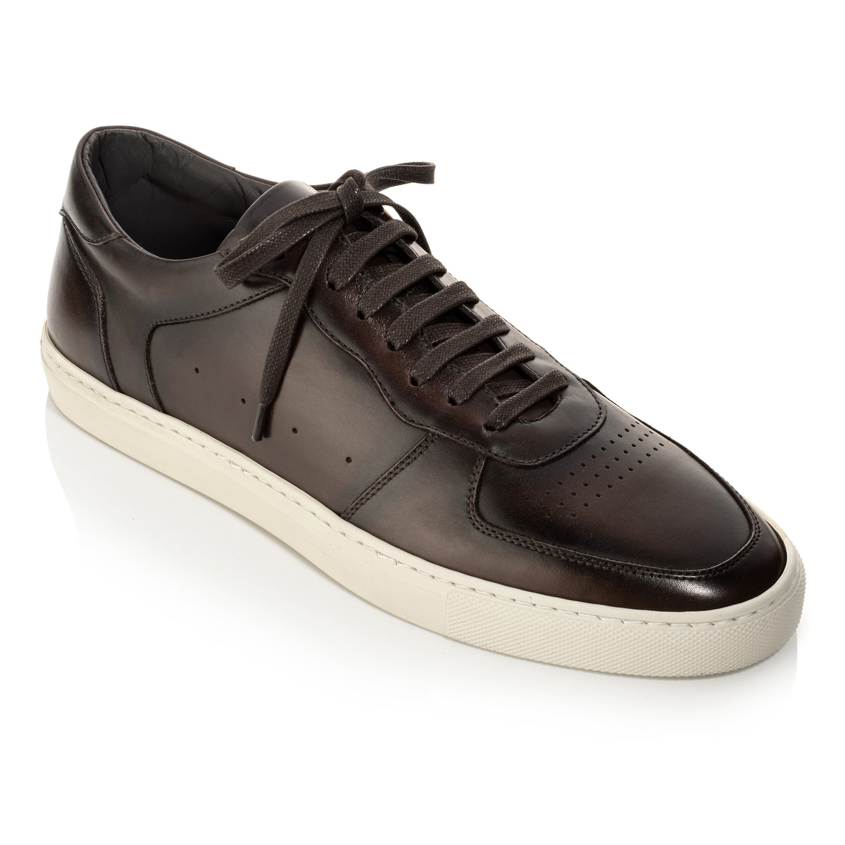 Barbera Dark Brown Burnish Court Sneaker Barbera Dark Brown Burnish Court Sneaker