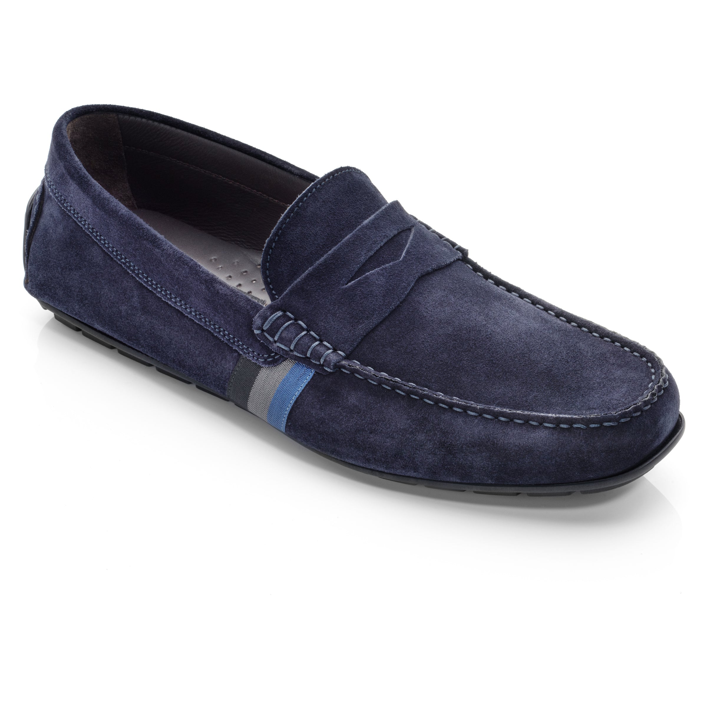 Ocean Drive Navy Blue Suede Driving Shoe