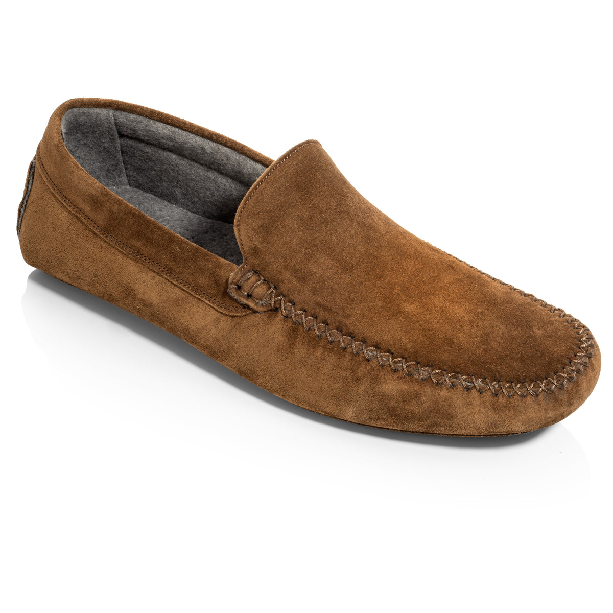 O Reilly Cigar Suede Cashmere Slipper