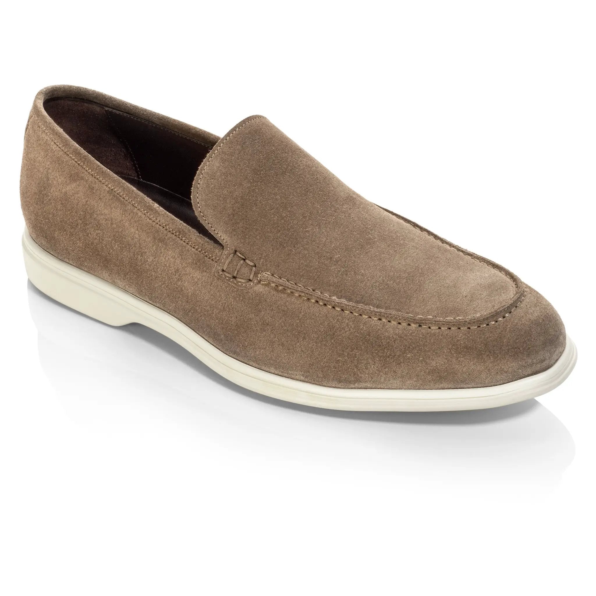 Cassidy Taupe Suede Slip-On Loafer by To Boot New York