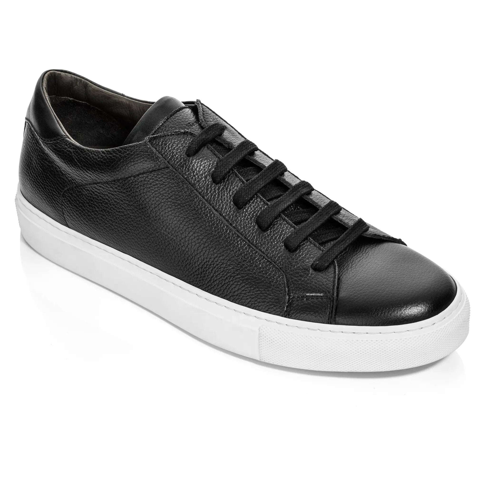 Castle Black Grain Leather Sneaker by To Boot New York