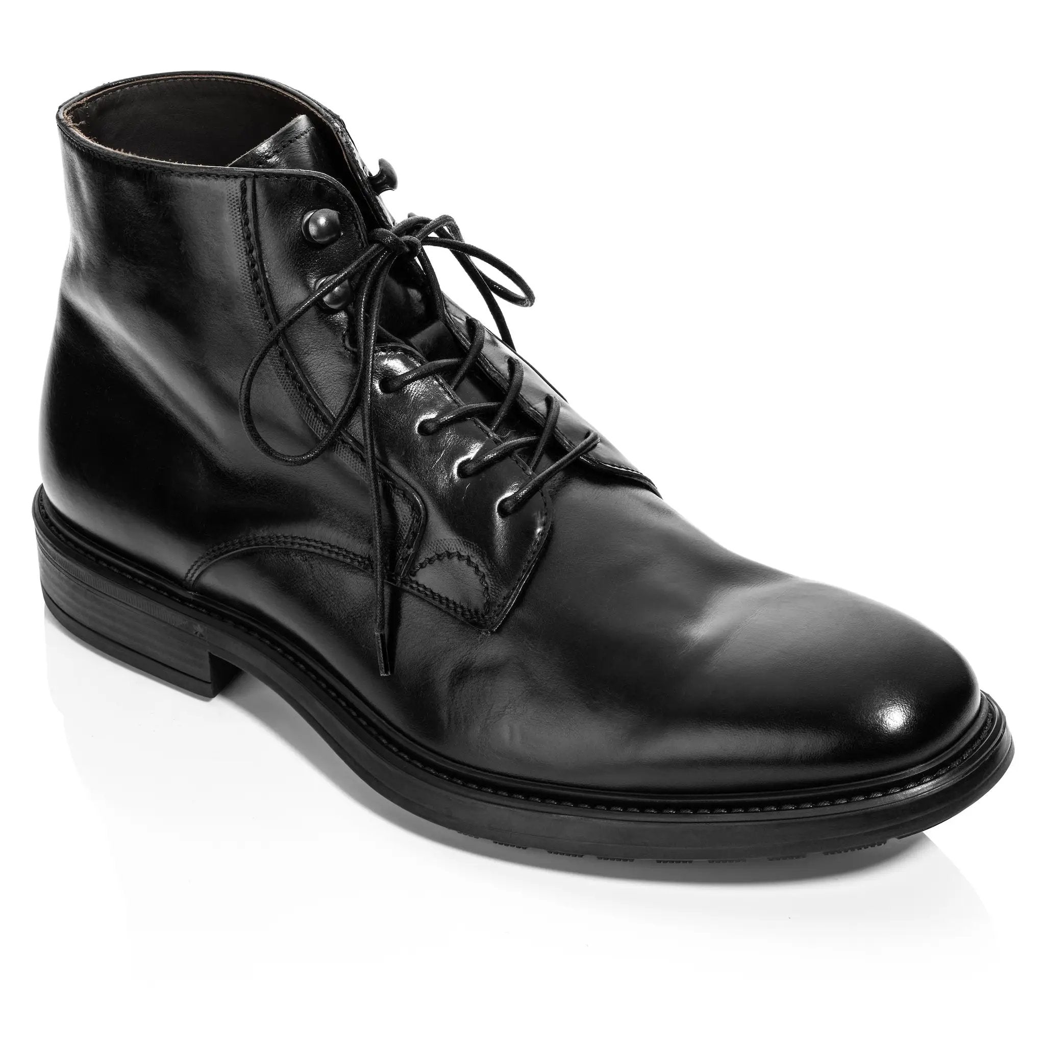 Major Black Calf Lace-Up Boot by To Boot New York