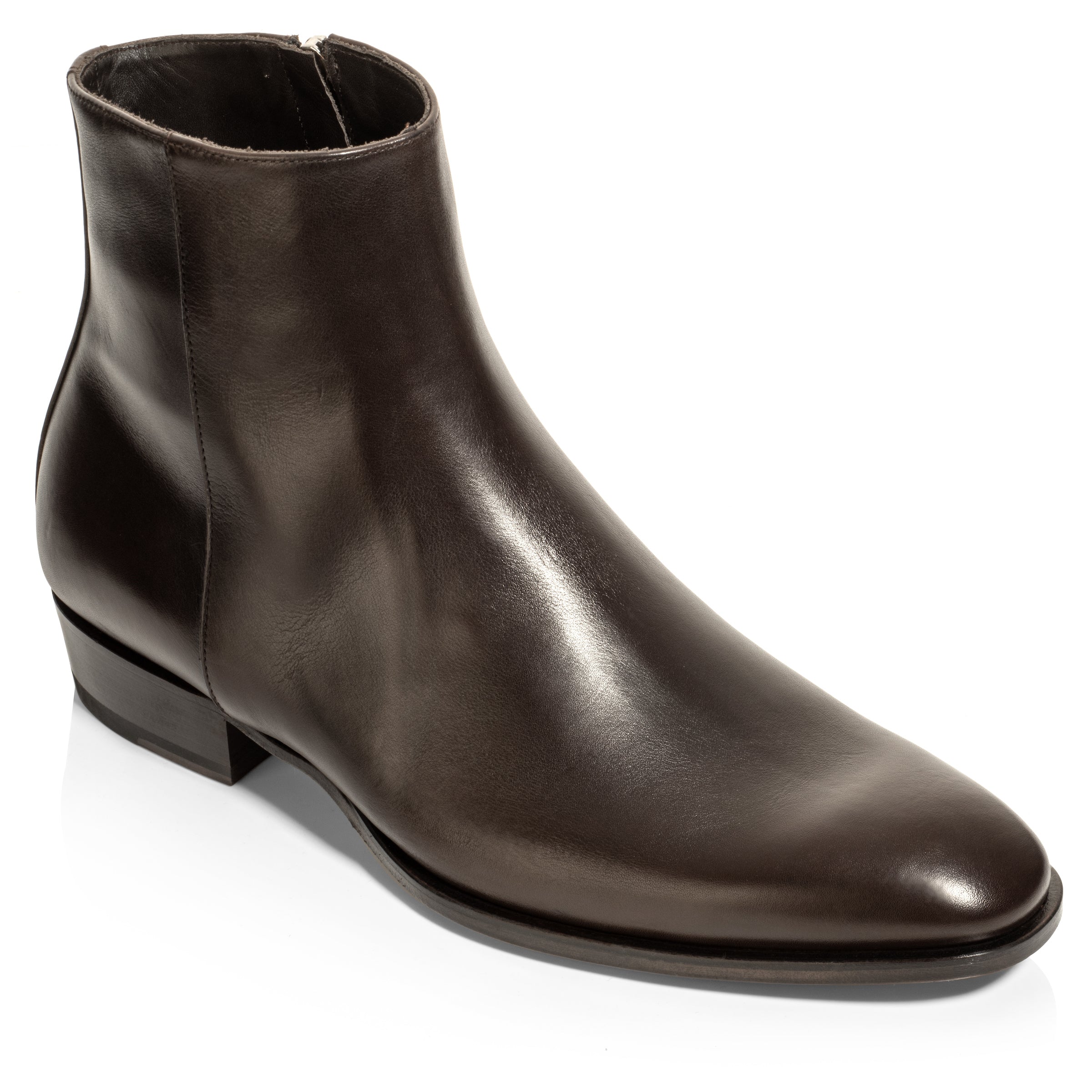 Pierce Dark Brown Calf Zip Boot