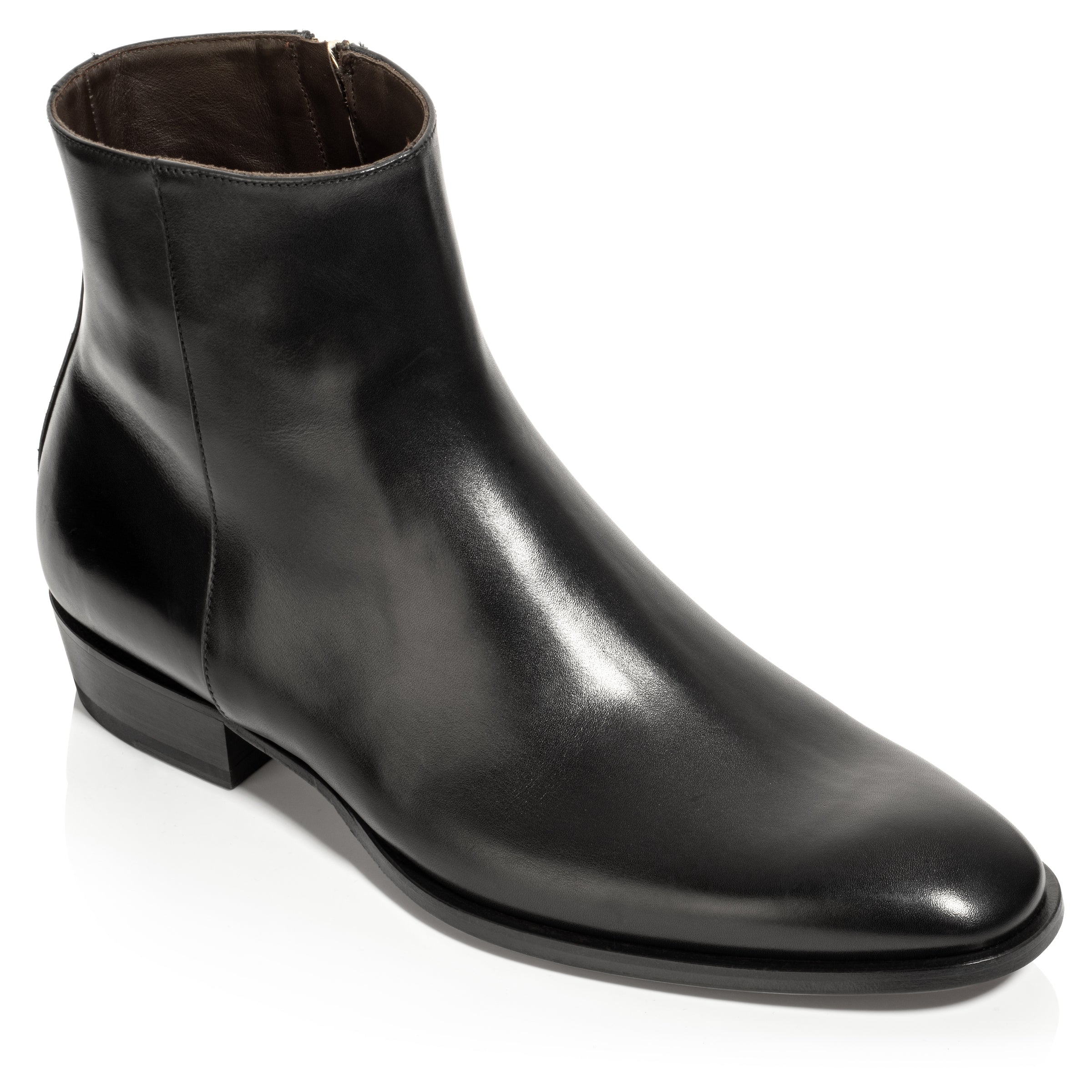 Pierce Black Calf Zip Boot