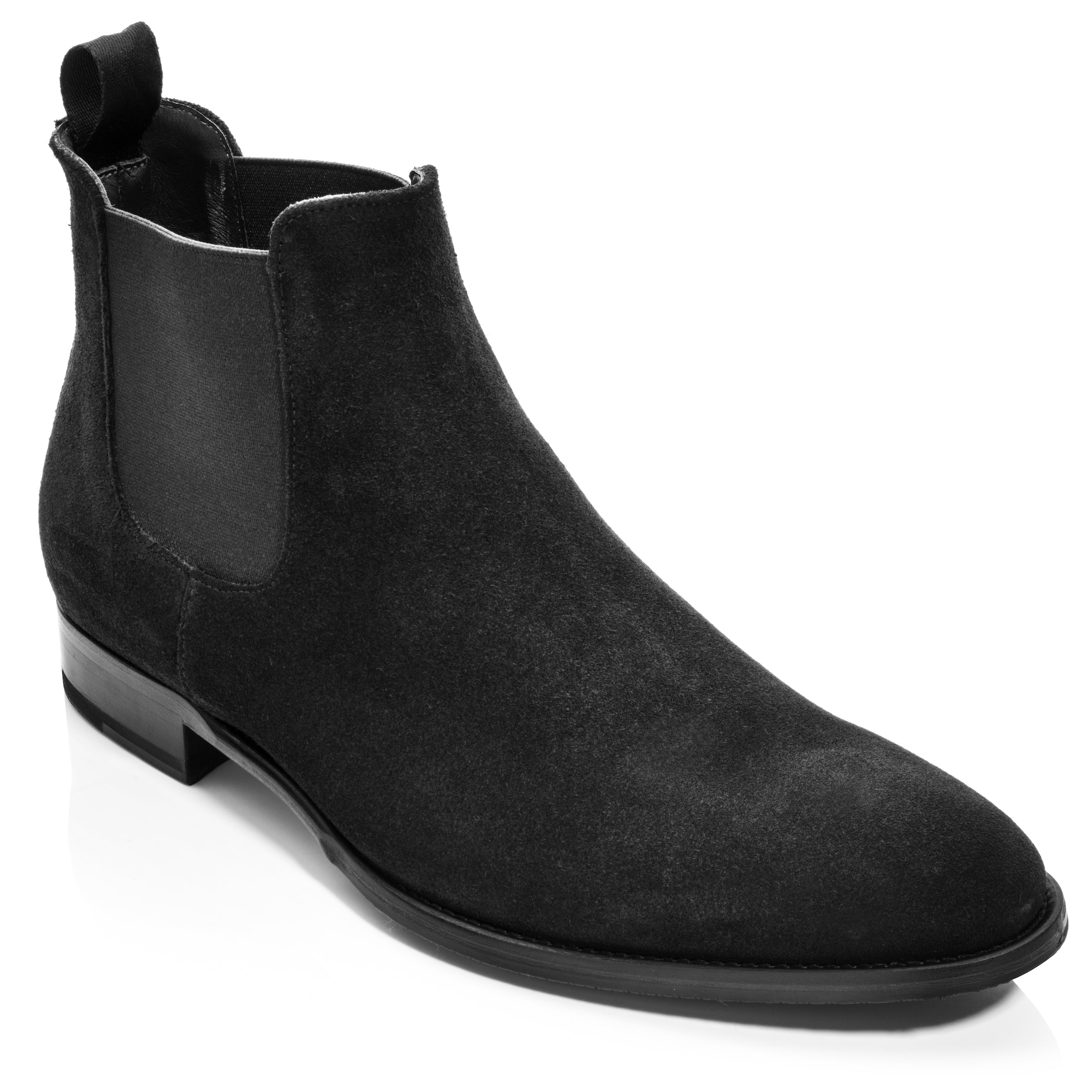 Shelby Black Suede Chelsea Boot