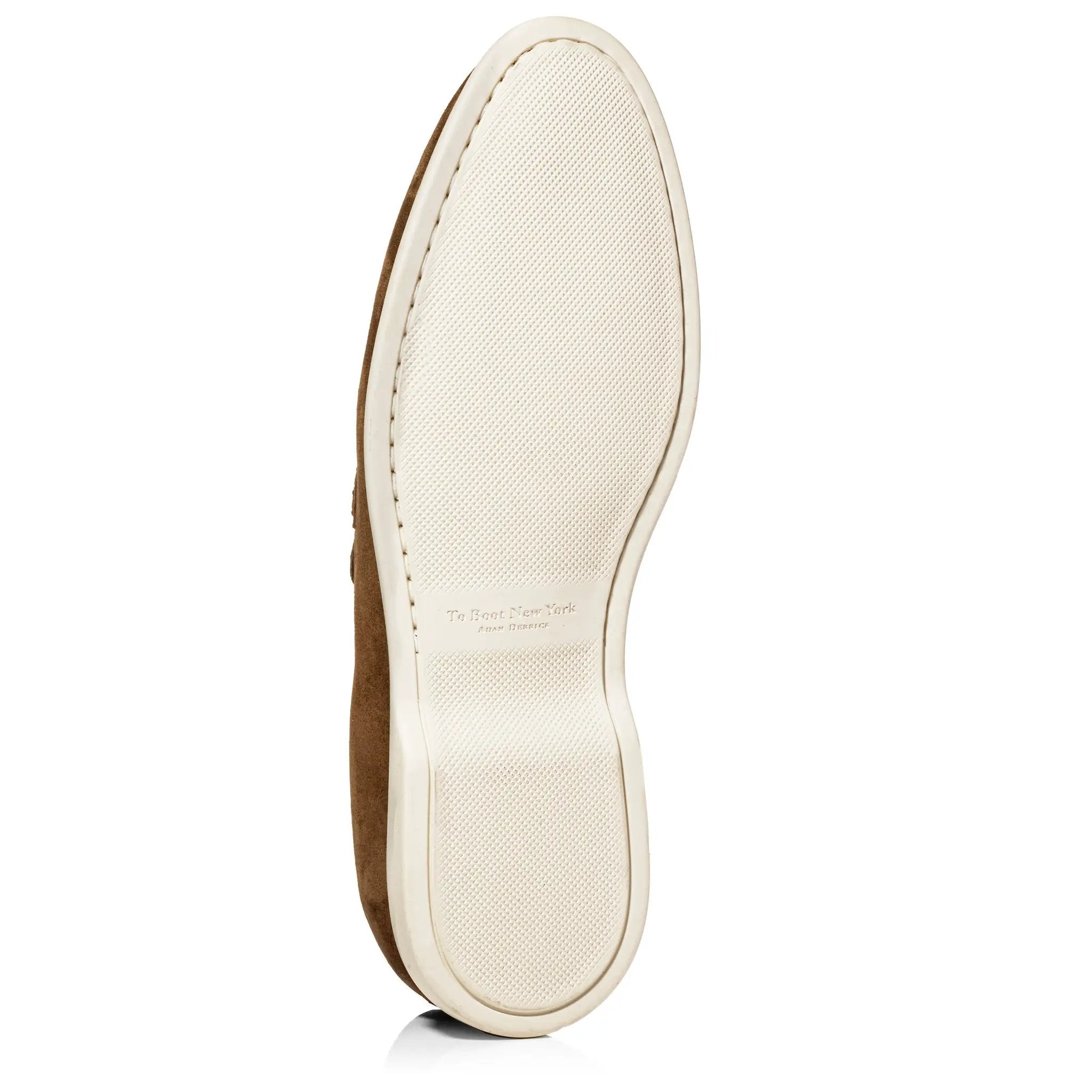 Cassidy Mid Brown Suede Slip-On Loafer by To Boot New York
