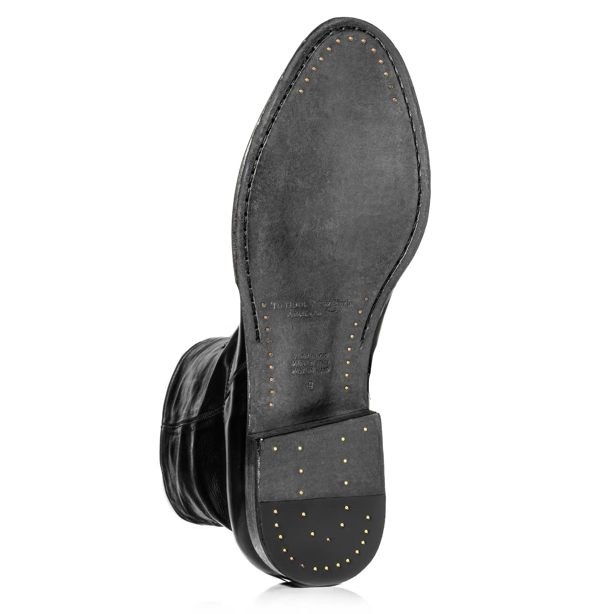 Belvedere Black Calf Leather Zip Boot by To Boot New York
