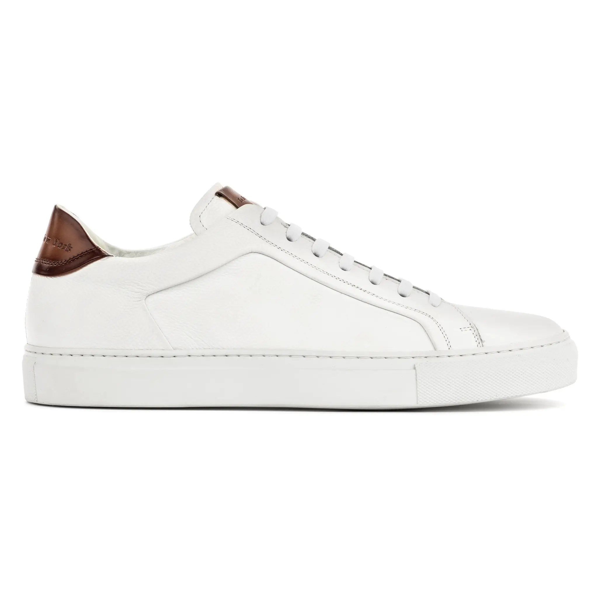 Carlin White Tumbled Calf Sneaker by To Boot New York