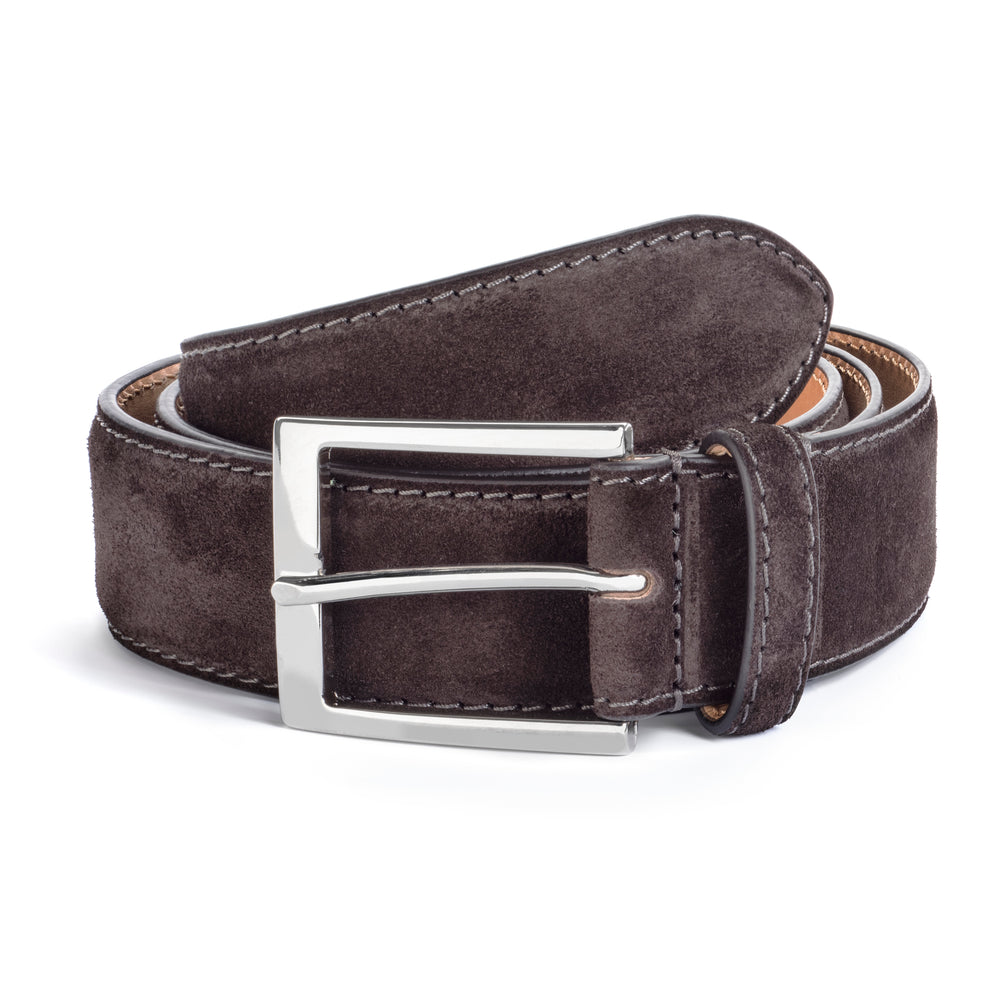 black suede tie belt