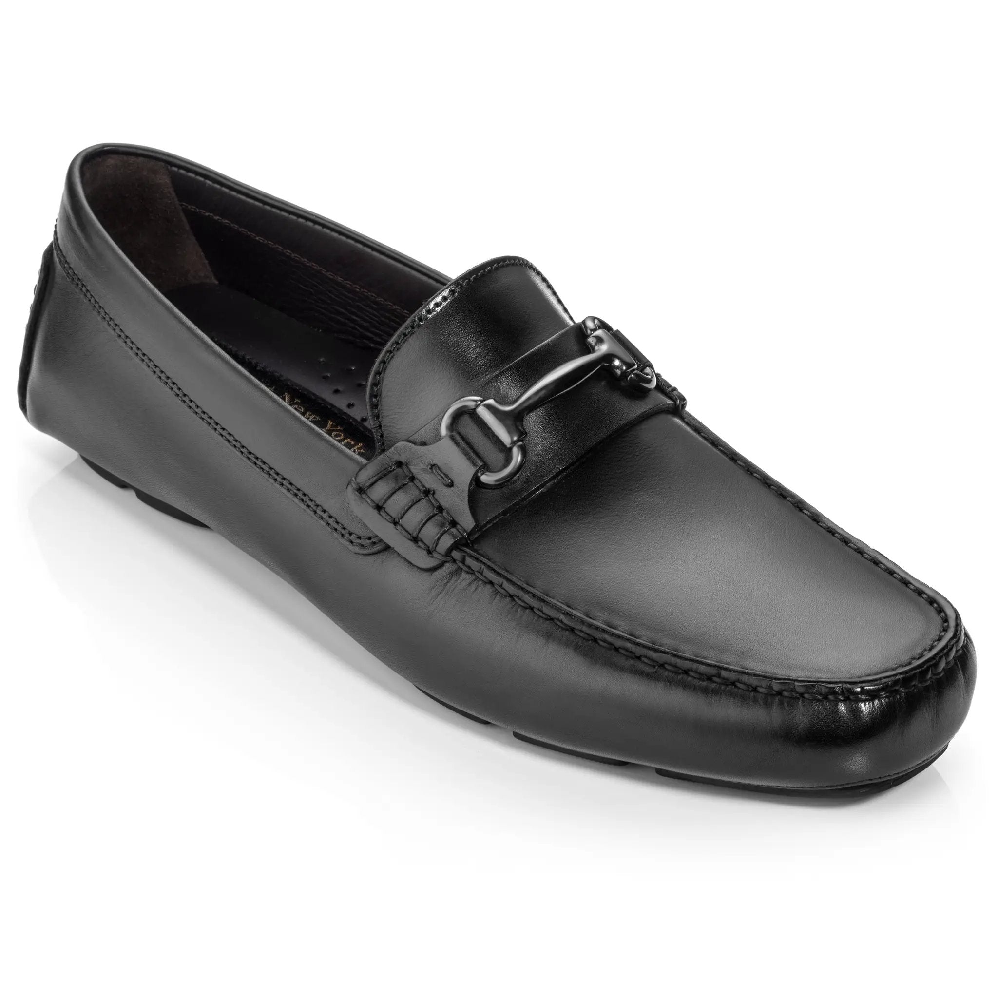 Del Amo Black Calf Driving Shoe by To Boot New York