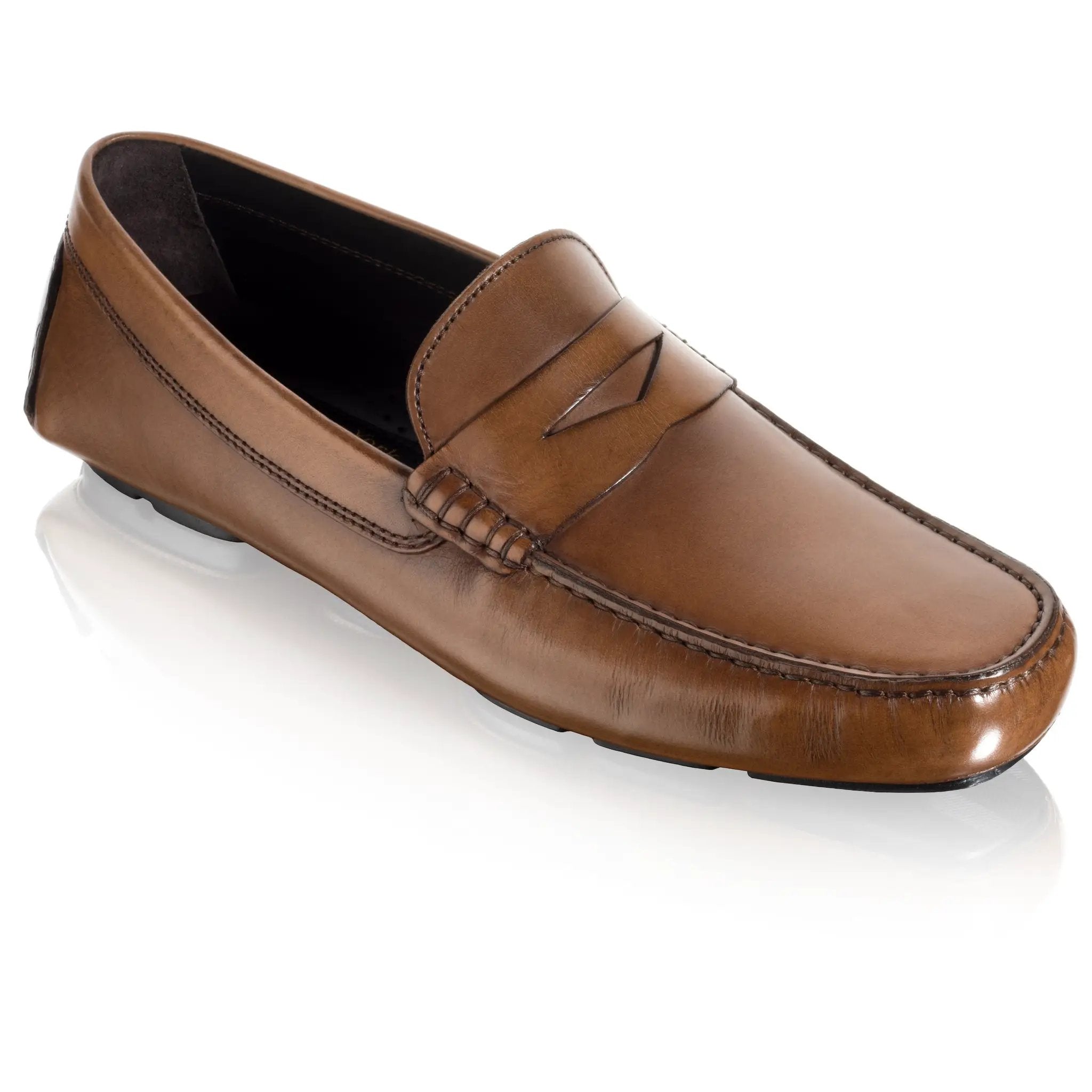 Palo Alto Burnished Tan Penny Driving Loafer by To Boot New York