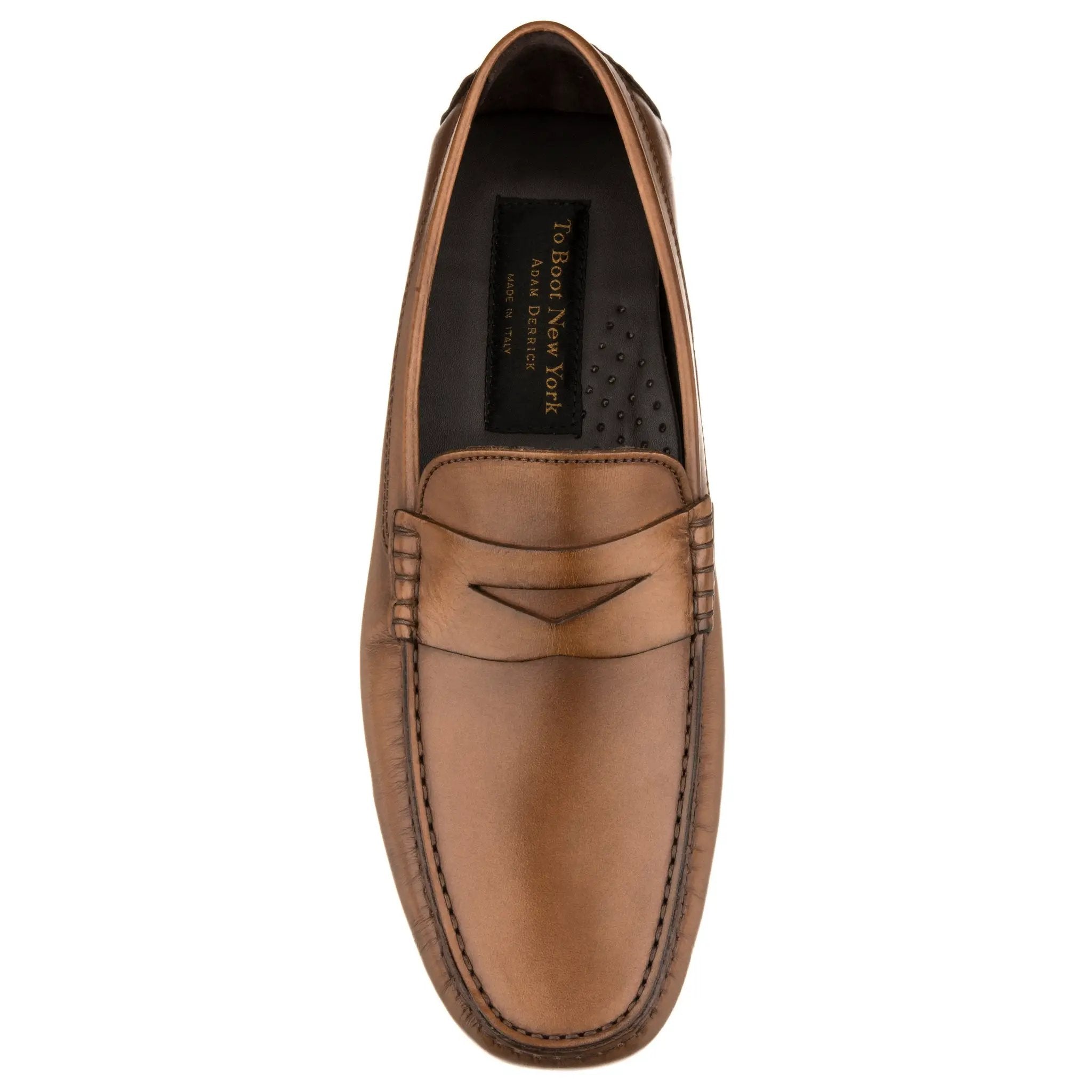 Palo Alto Burnished Tan Penny Driving Loafer by To Boot New York