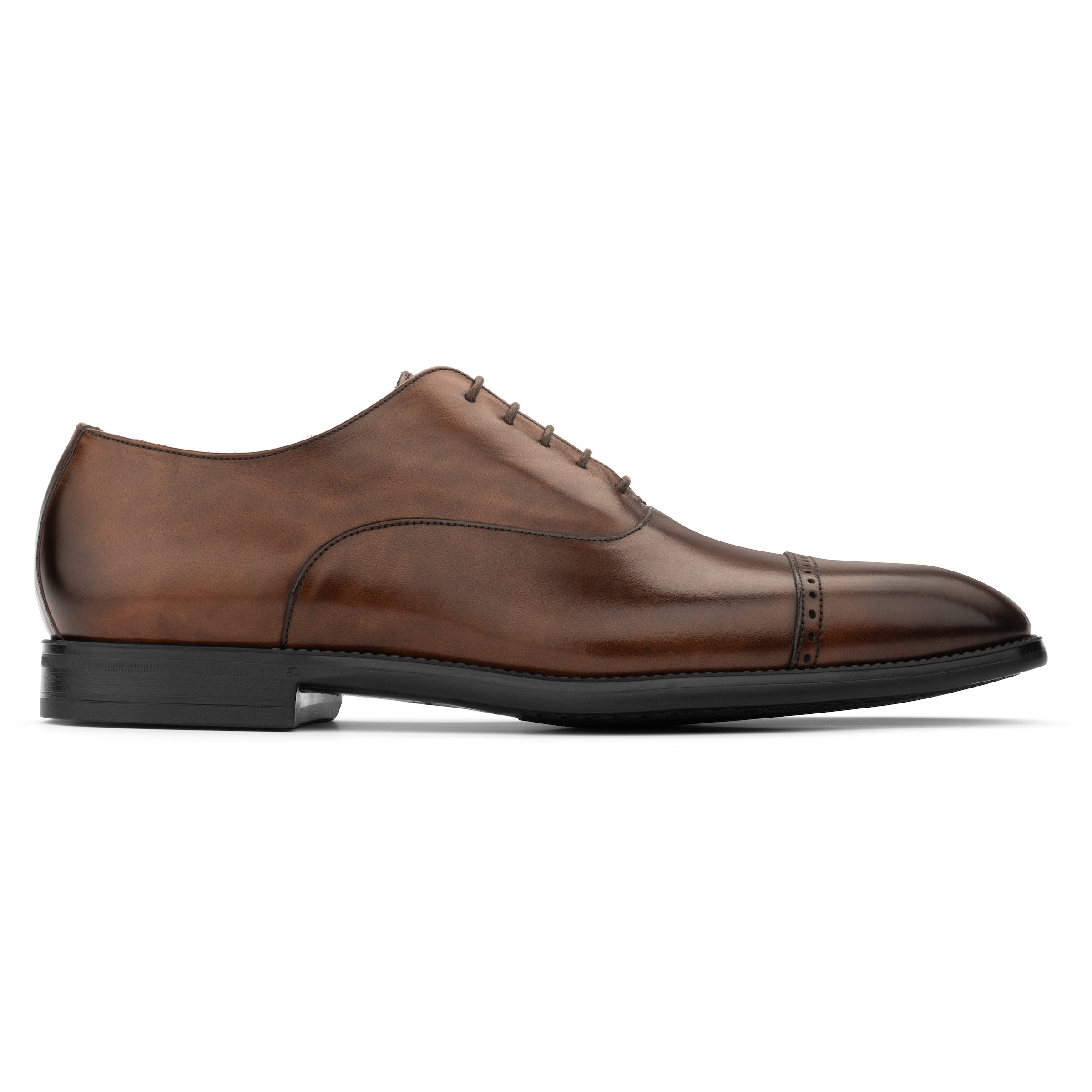 Alessio Burnished Brown Cap toe Oxford