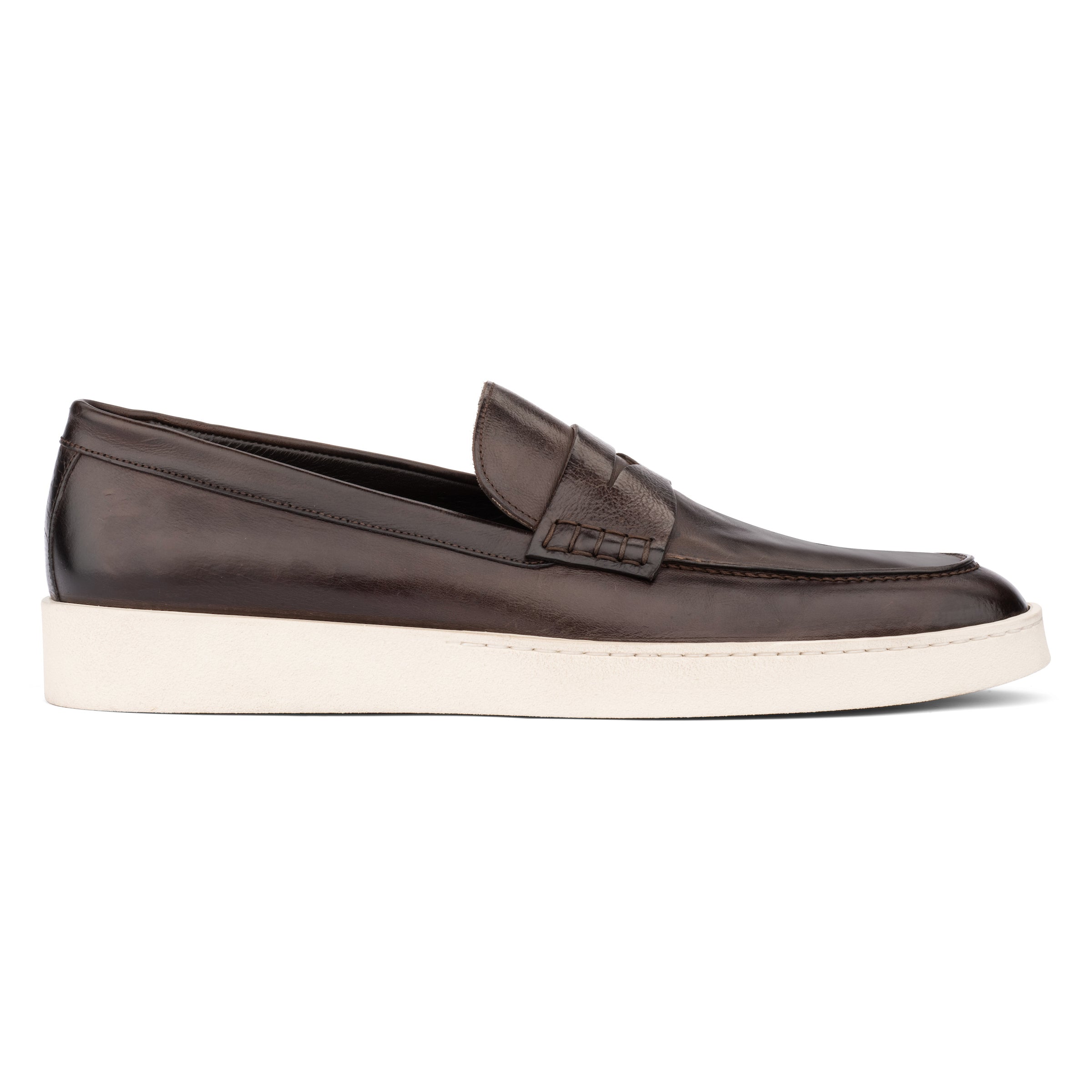 Salina Dark Brown Calf Slip On Sneaker