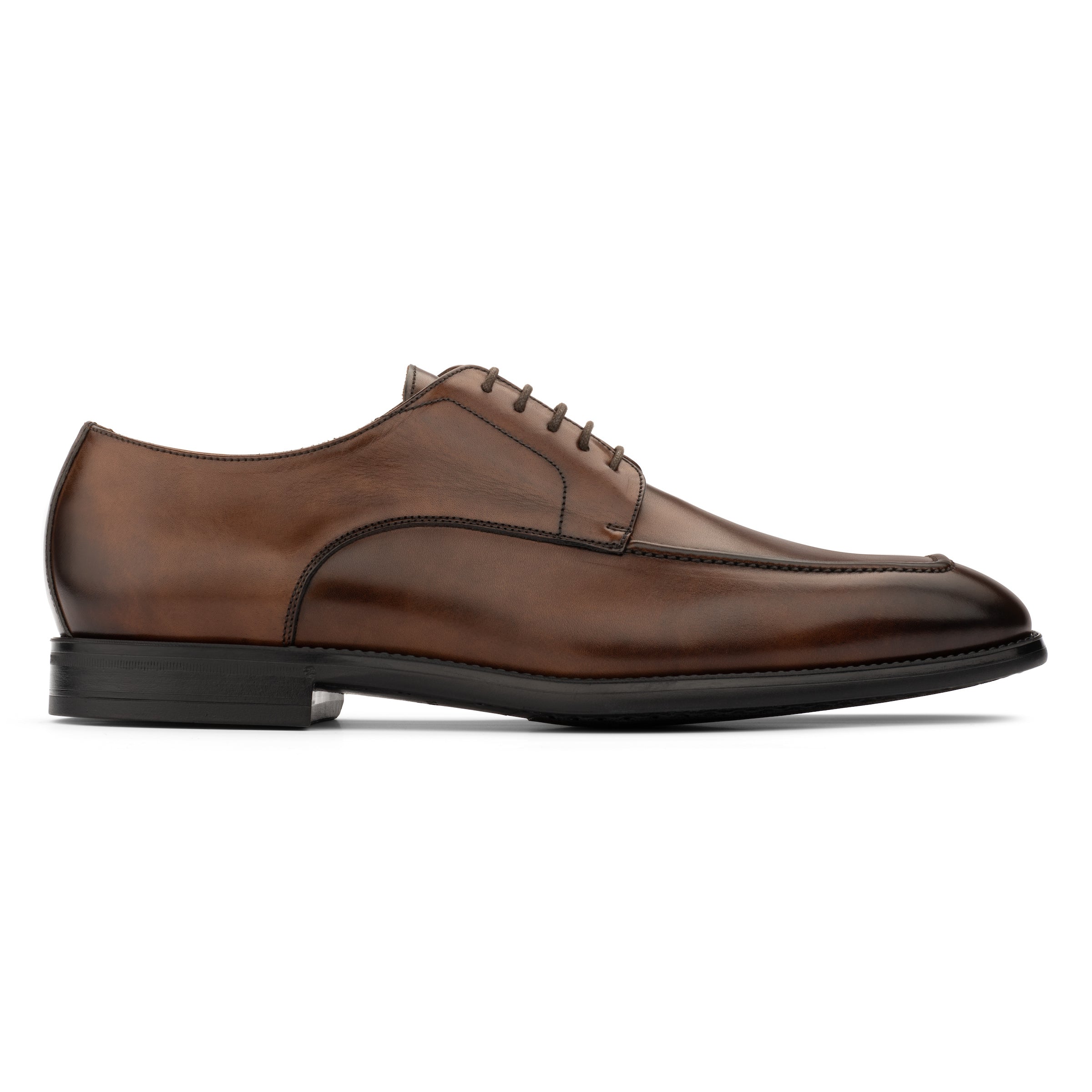 Aldo Burnished Brown Apron Toe Derby