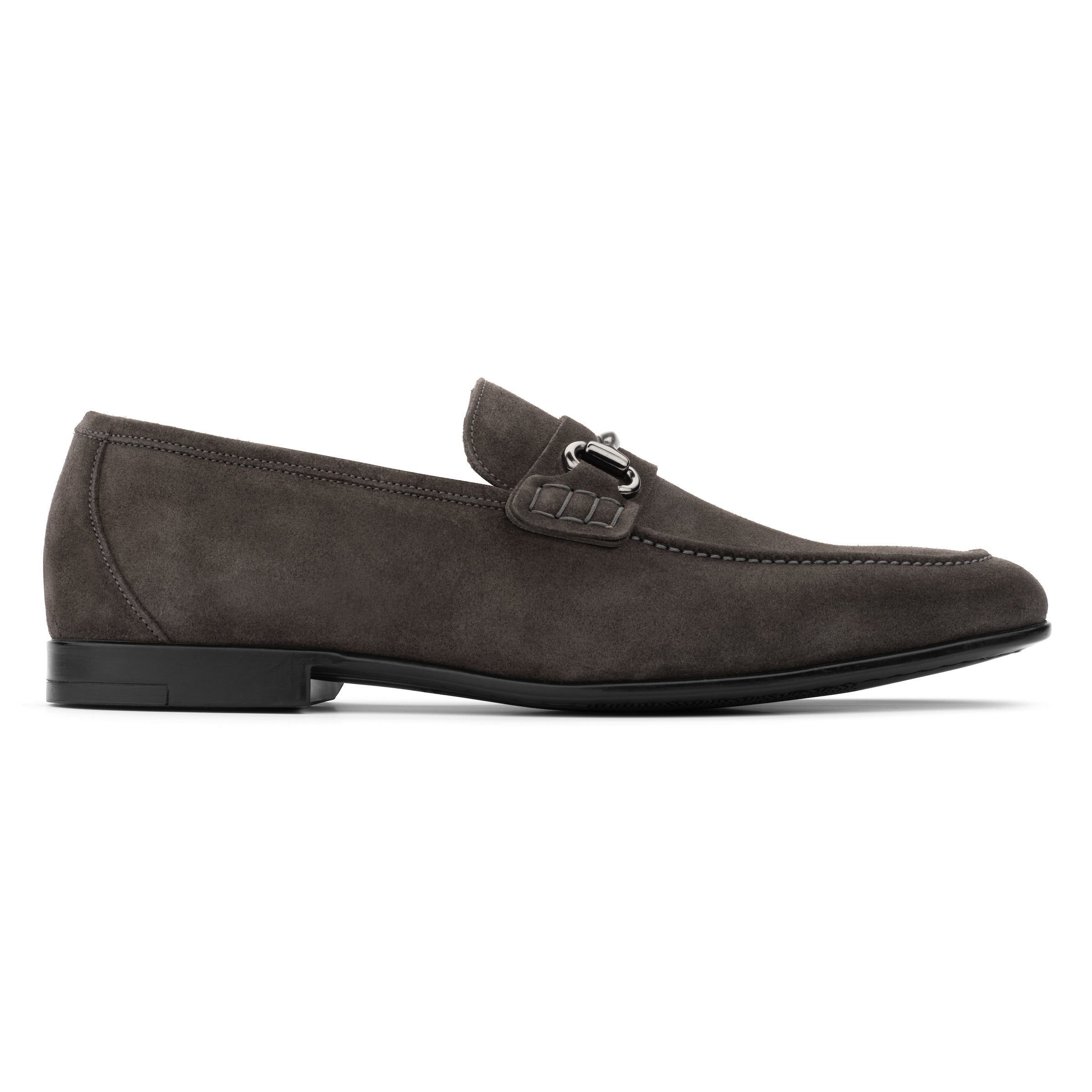 Agostino Grey Suede Bit Loafer