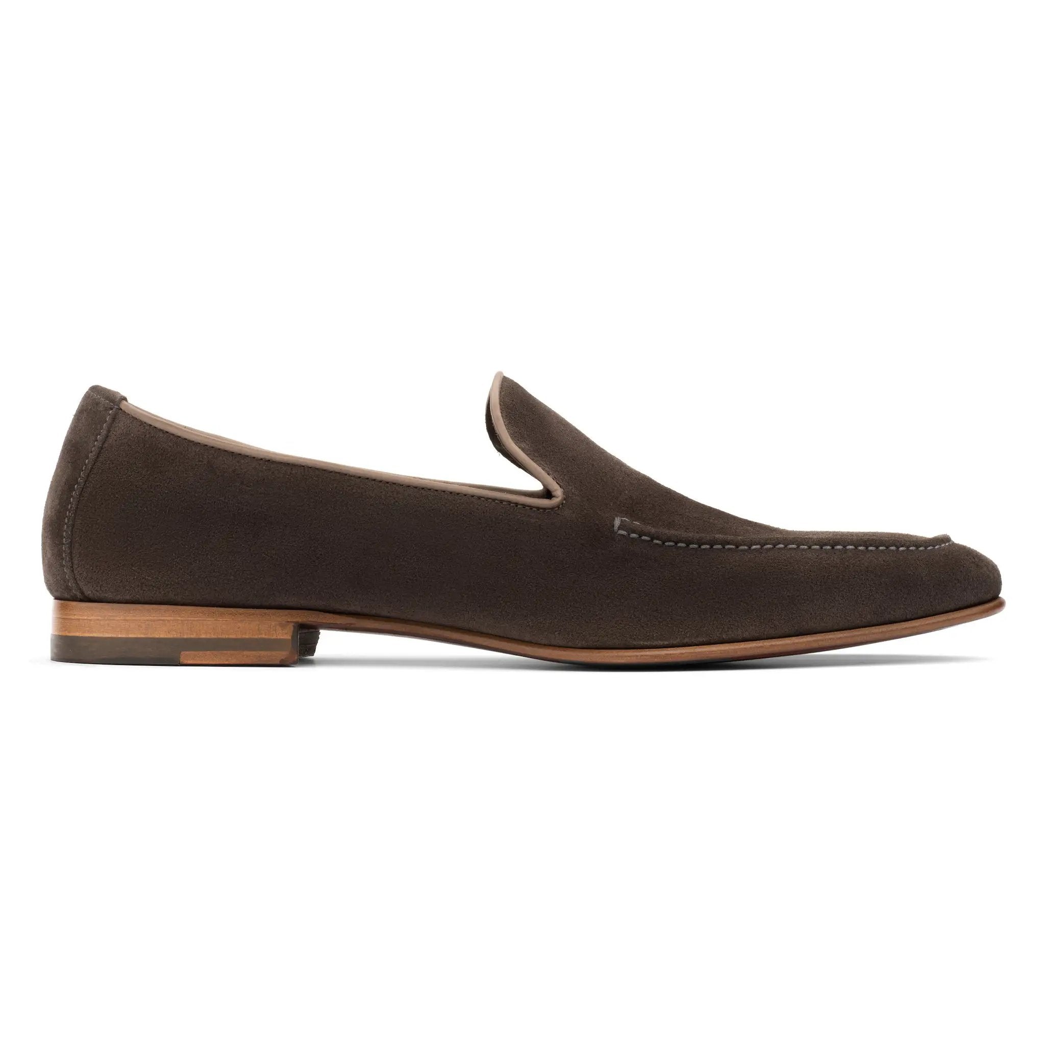 Beamon Anthracite Suede Slip-On Loafer by To Boot New York