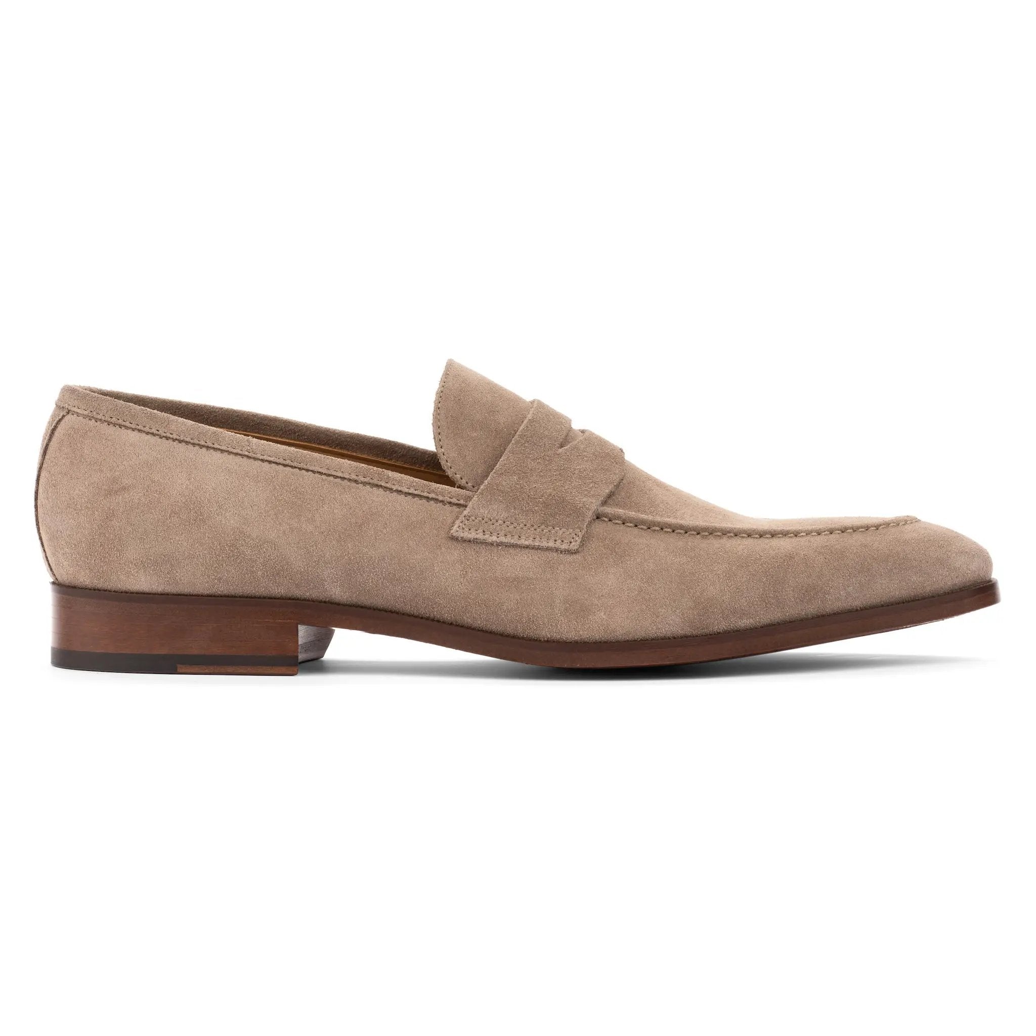 Tesoro Taupe Suede Slip-On Penny Loafer by To Boot New York