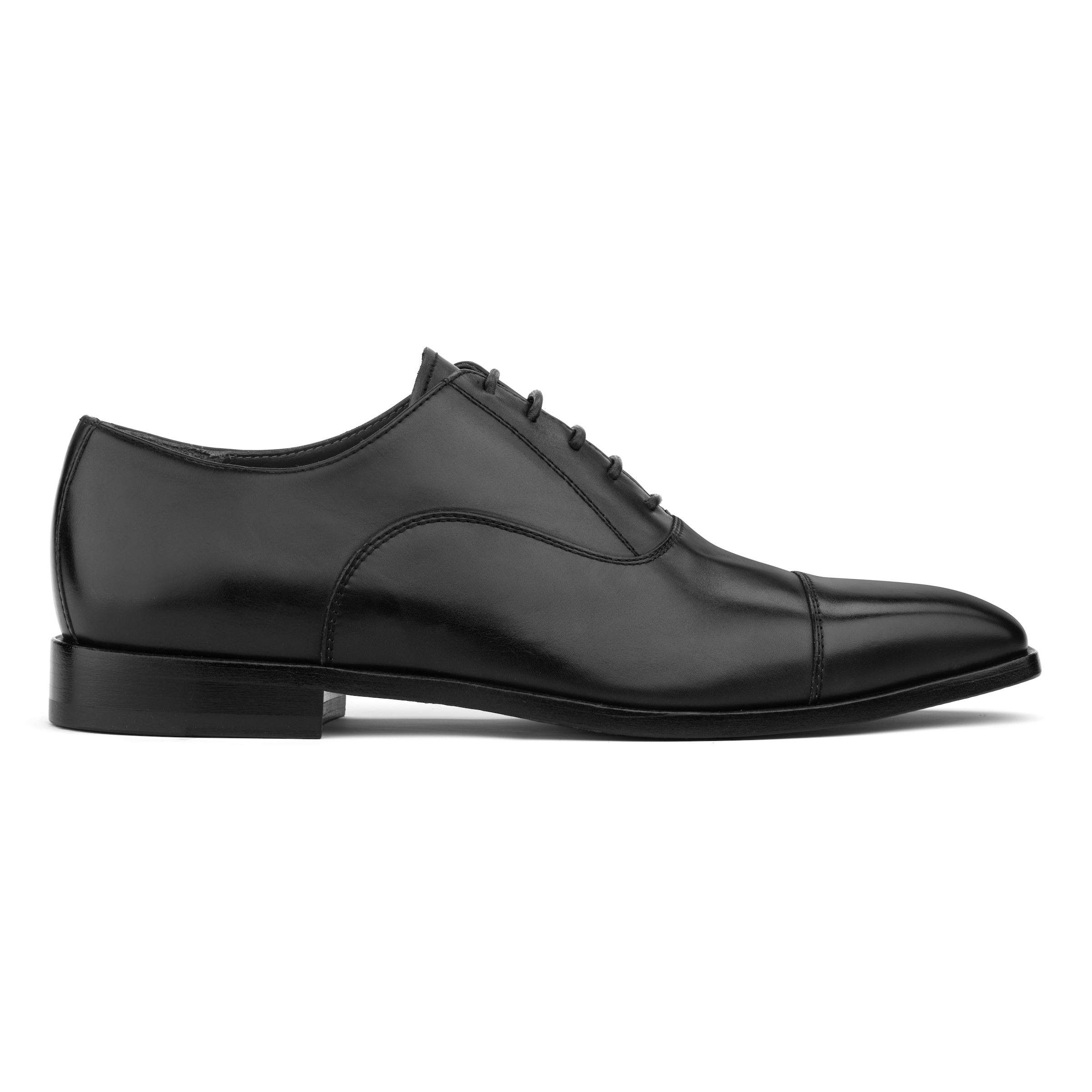 Trento Black Calf Cap Toe